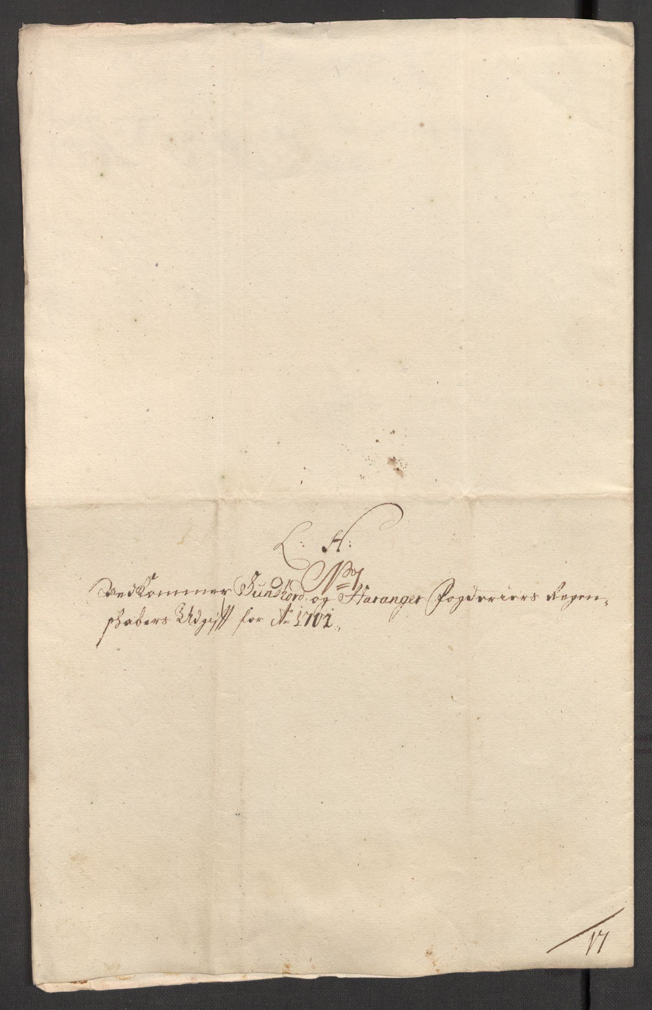 Rentekammeret inntil 1814, Reviderte regnskaper, Fogderegnskap, RA/EA-4092/R48/L2980: Fogderegnskap Sunnhordland og Hardanger, 1702, p. 201