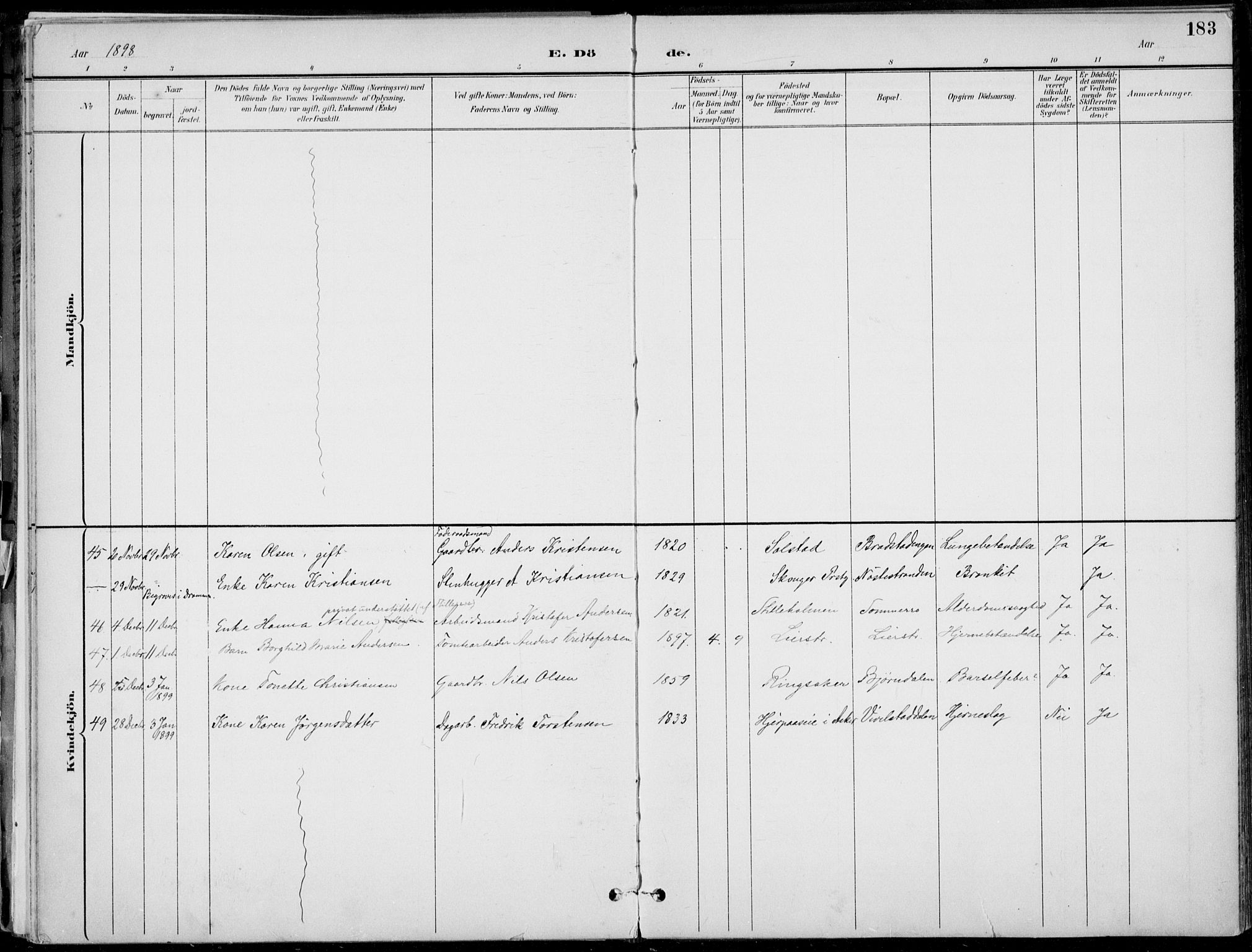 Lier kirkebøker, SAKO/A-230/F/Fa/L0016: Parish register (official) no. I 16, 1895-1900, p. 183