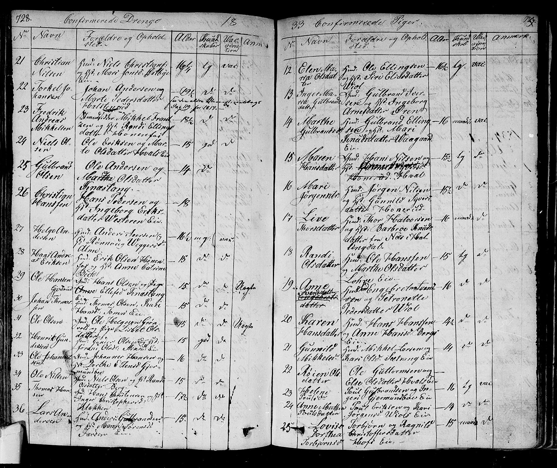 Norderhov kirkebøker, AV/SAKO-A-237/F/Fa/L0009: Parish register (official) no. 9, 1819-1837, p. 728-729