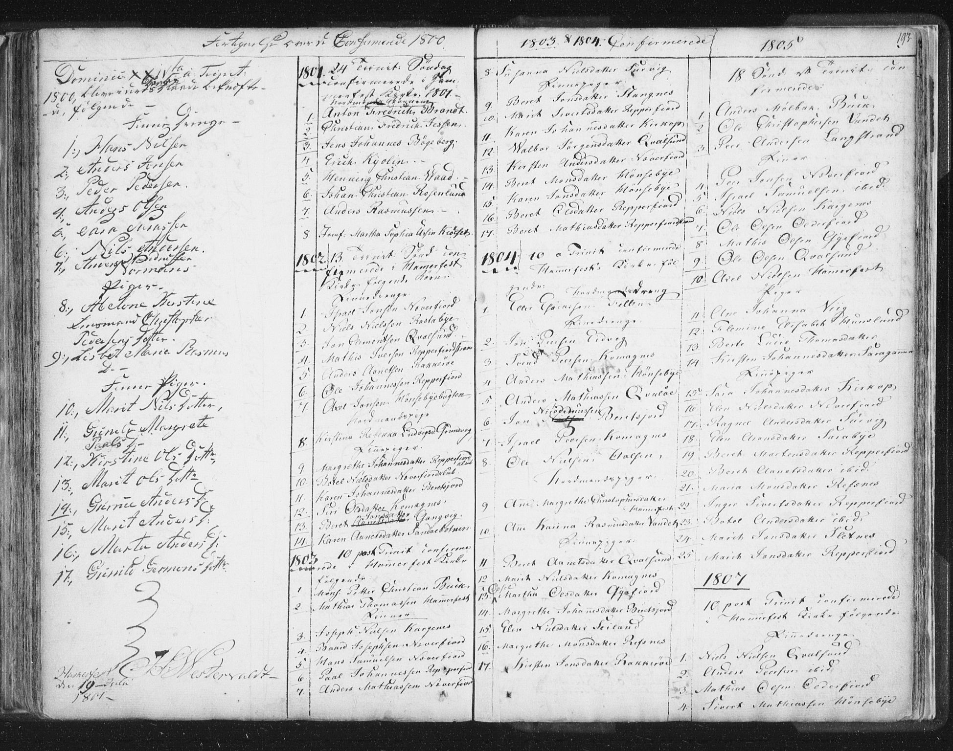 Hammerfest sokneprestkontor, SATØ/S-1347/H/Ha/L0002.kirke: Parish register (official) no. 2, 1751-1821, p. 193