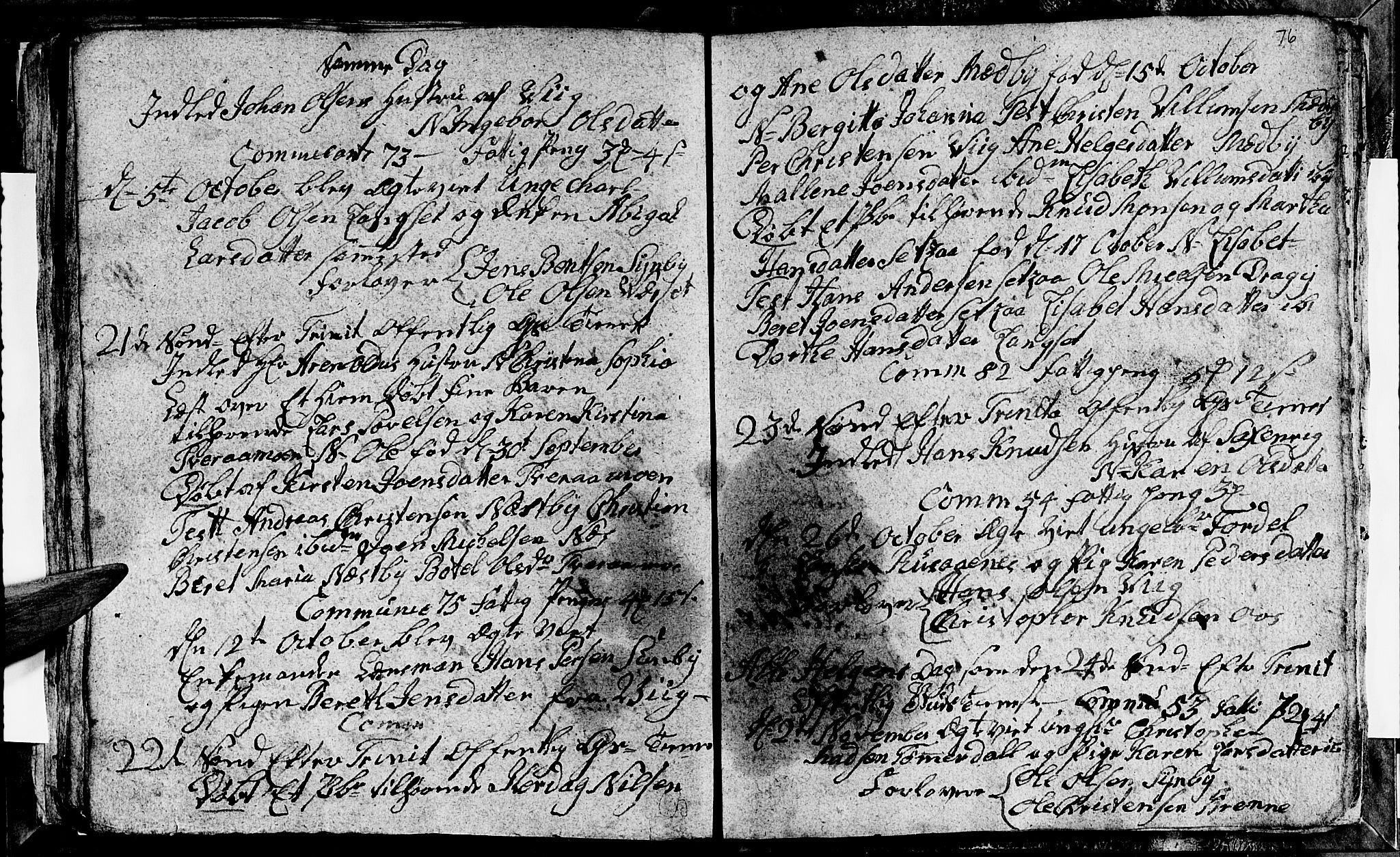 Ministerialprotokoller, klokkerbøker og fødselsregistre - Nordland, SAT/A-1459/847/L0675: Parish register (copy) no. 847C03, 1808-1820, p. 76