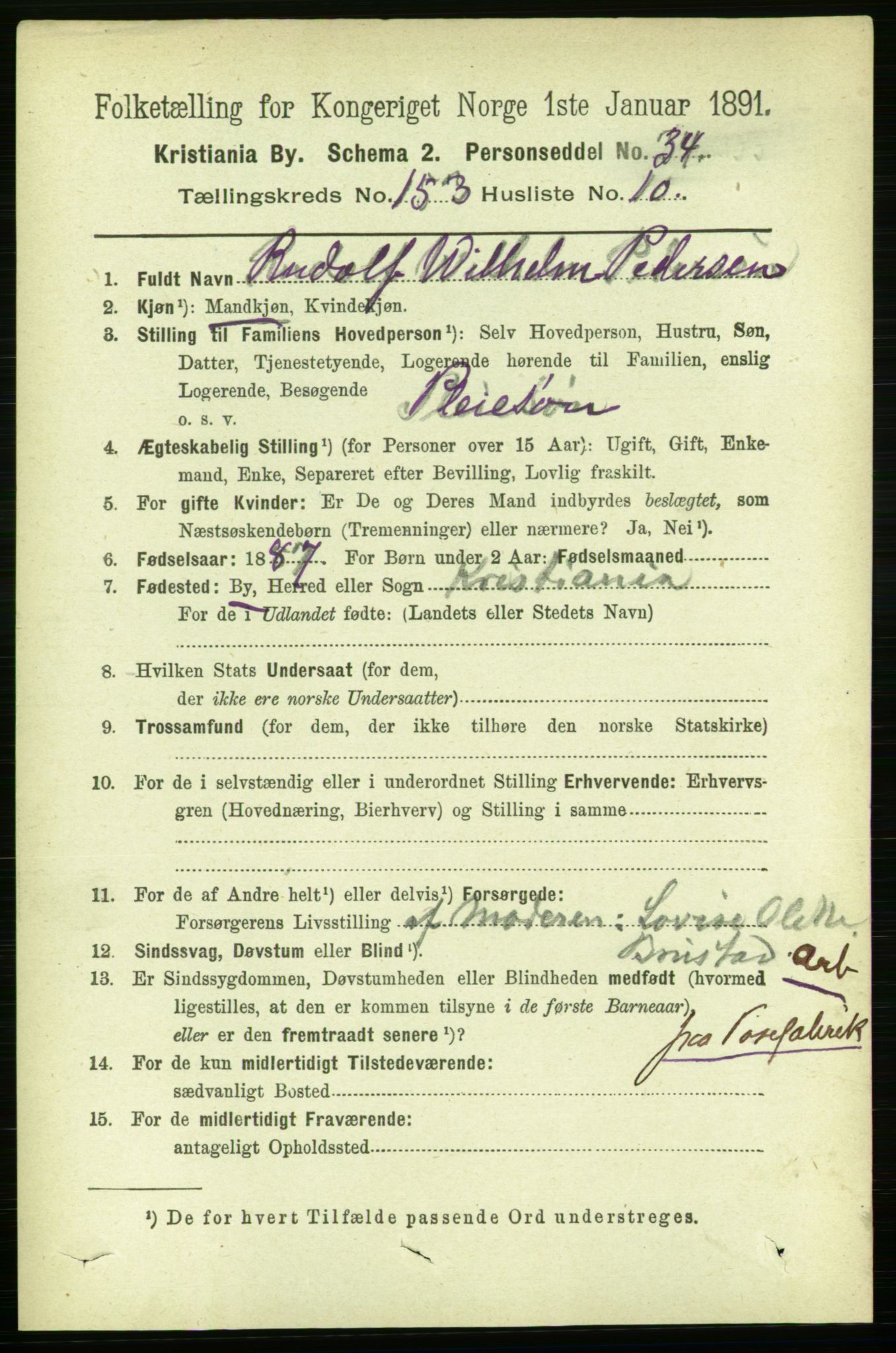 RA, 1891 census for 0301 Kristiania, 1891, p. 86446