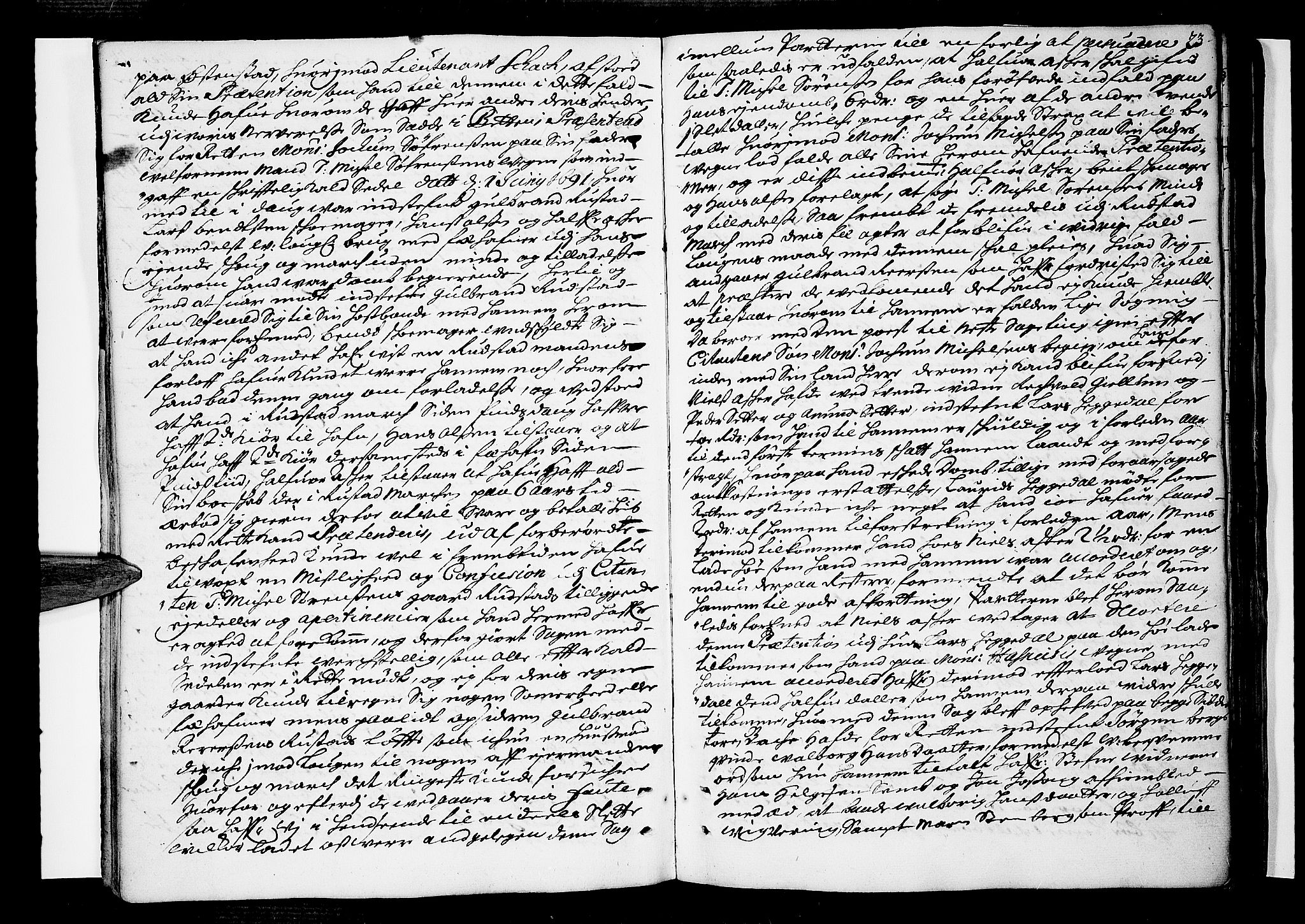 Aker sorenskriveri, AV/SAO-A-10895/F/Fb/L0024: Tingbok, 1691-1692, p. 22b-23a