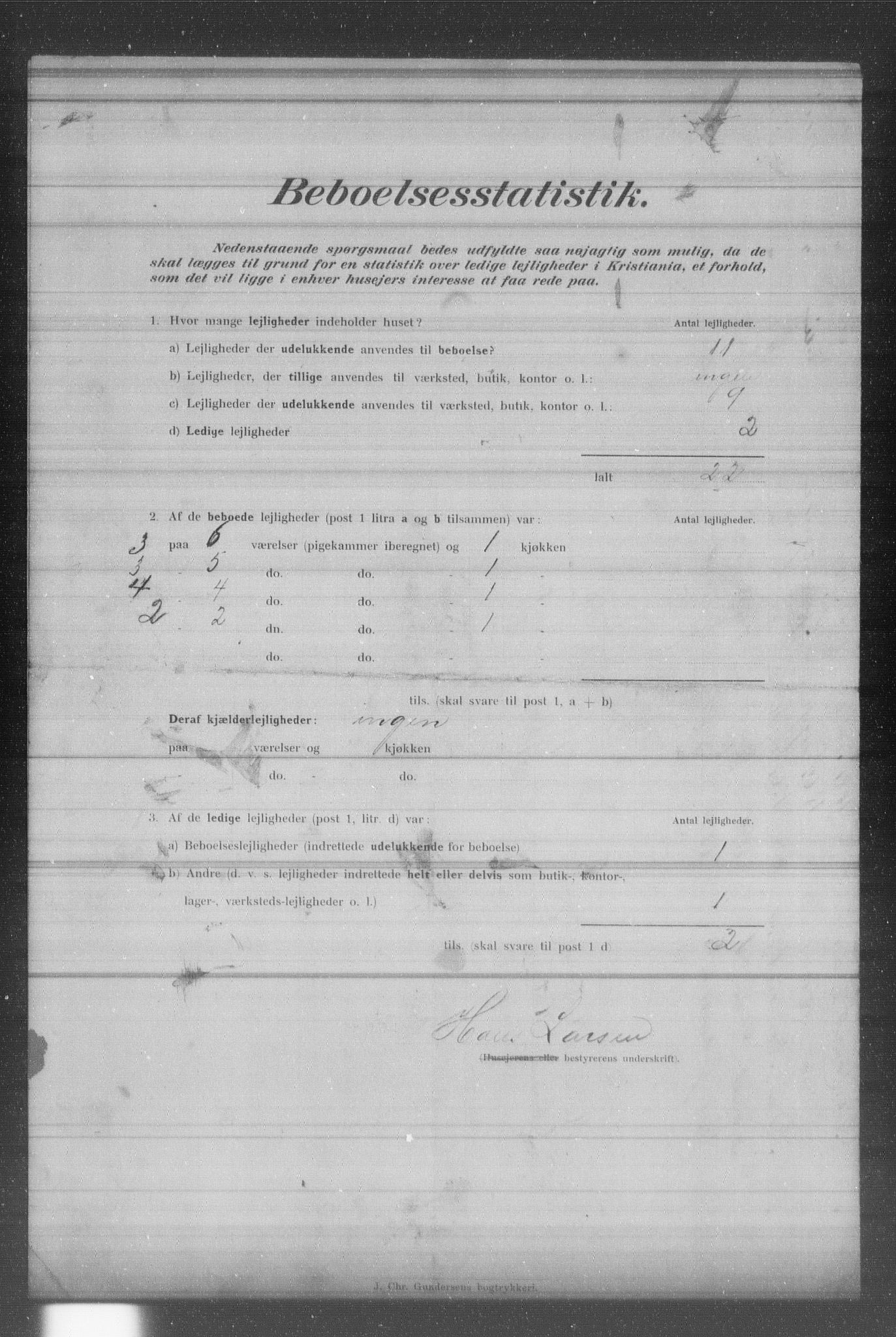 OBA, Municipal Census 1902 for Kristiania, 1902, p. 1952