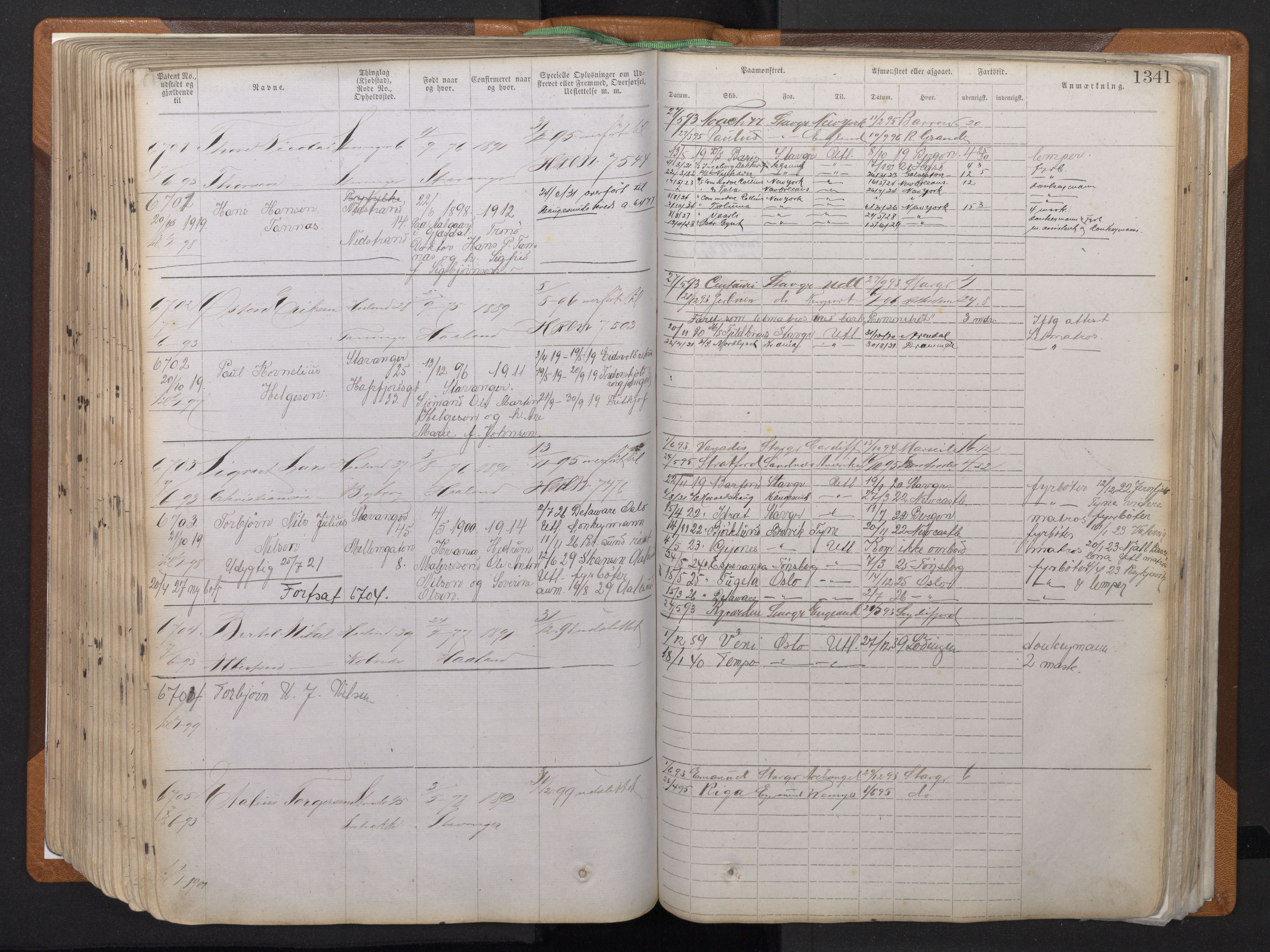 Stavanger sjømannskontor, AV/SAST-A-102006/F/Ff/L0011: Annotasjonsrulle, patentnr. 5225-7180 (dublett), 1887-1900, p. 318