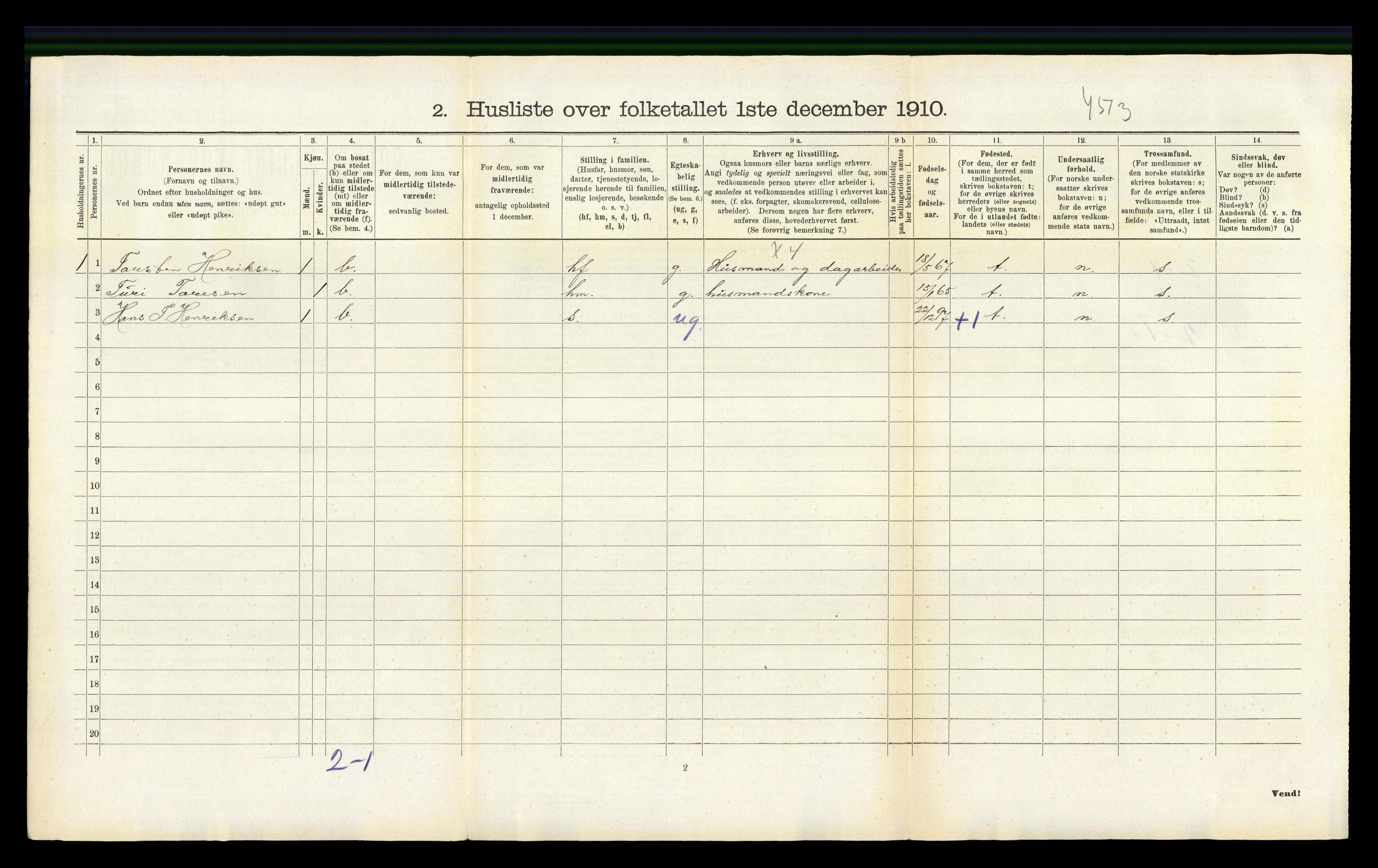 RA, 1910 census for Uvdal, 1910, p. 324