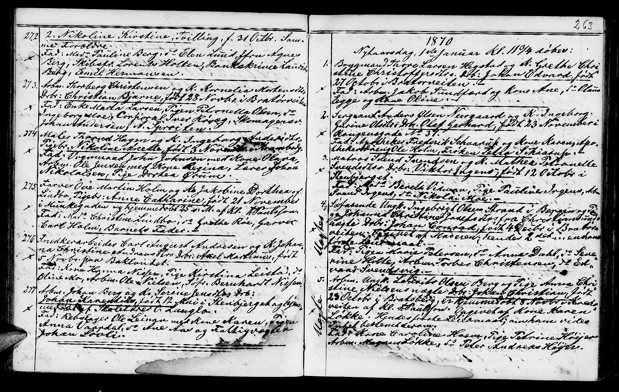 Ministerialprotokoller, klokkerbøker og fødselsregistre - Sør-Trøndelag, SAT/A-1456/602/L0140: Parish register (copy) no. 602C08, 1864-1872, p. 262-263