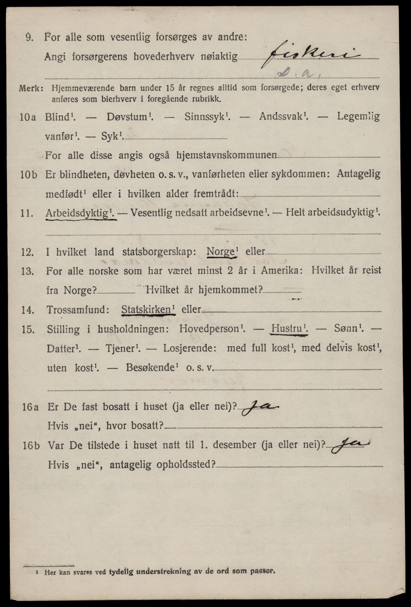 SAST, 1920 census for Stangaland, 1920, p. 3672