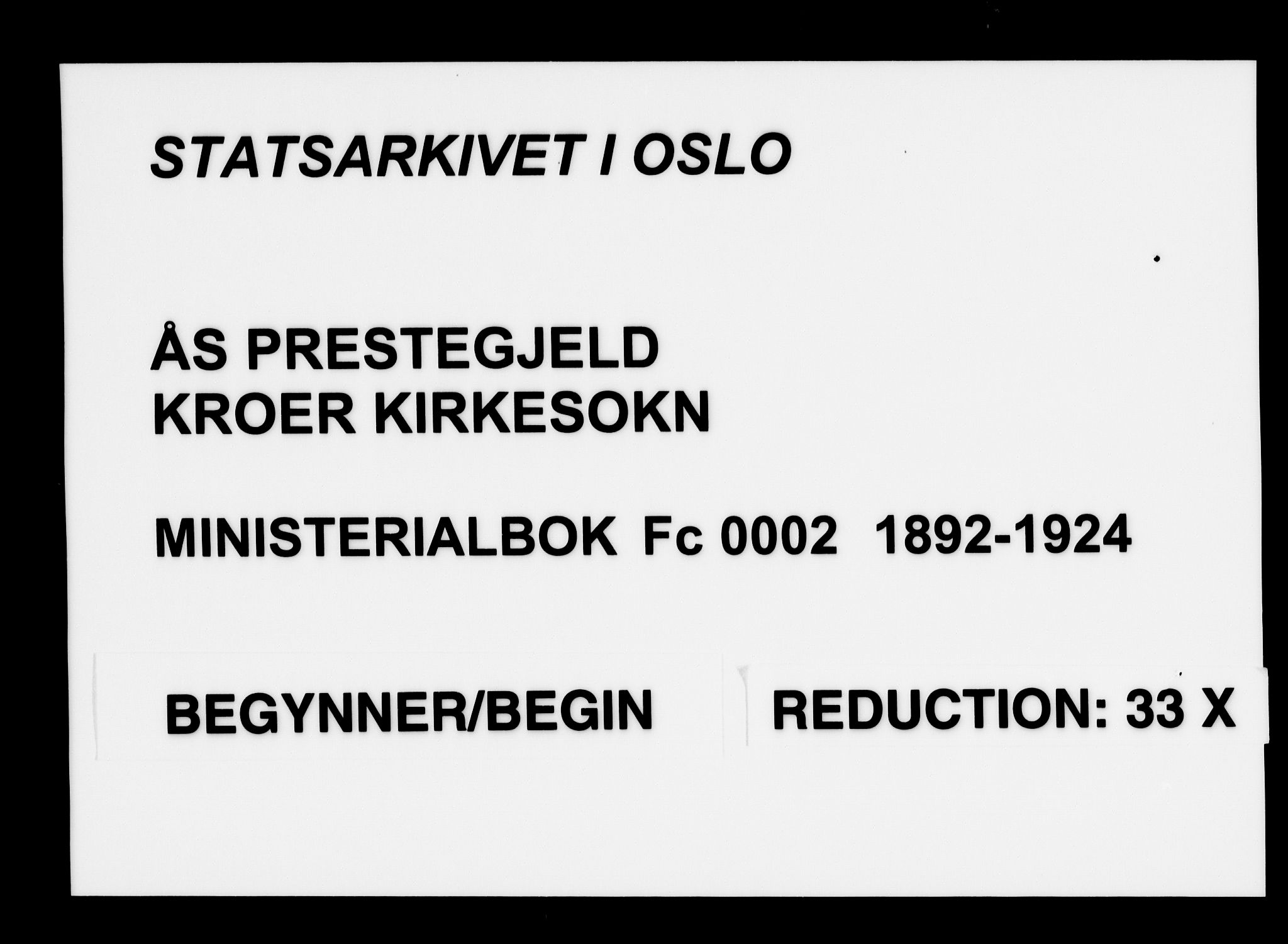 Ås prestekontor Kirkebøker, SAO/A-10894/F/Fc/L0002: Parish register (official) no. III 2, 1892-1924