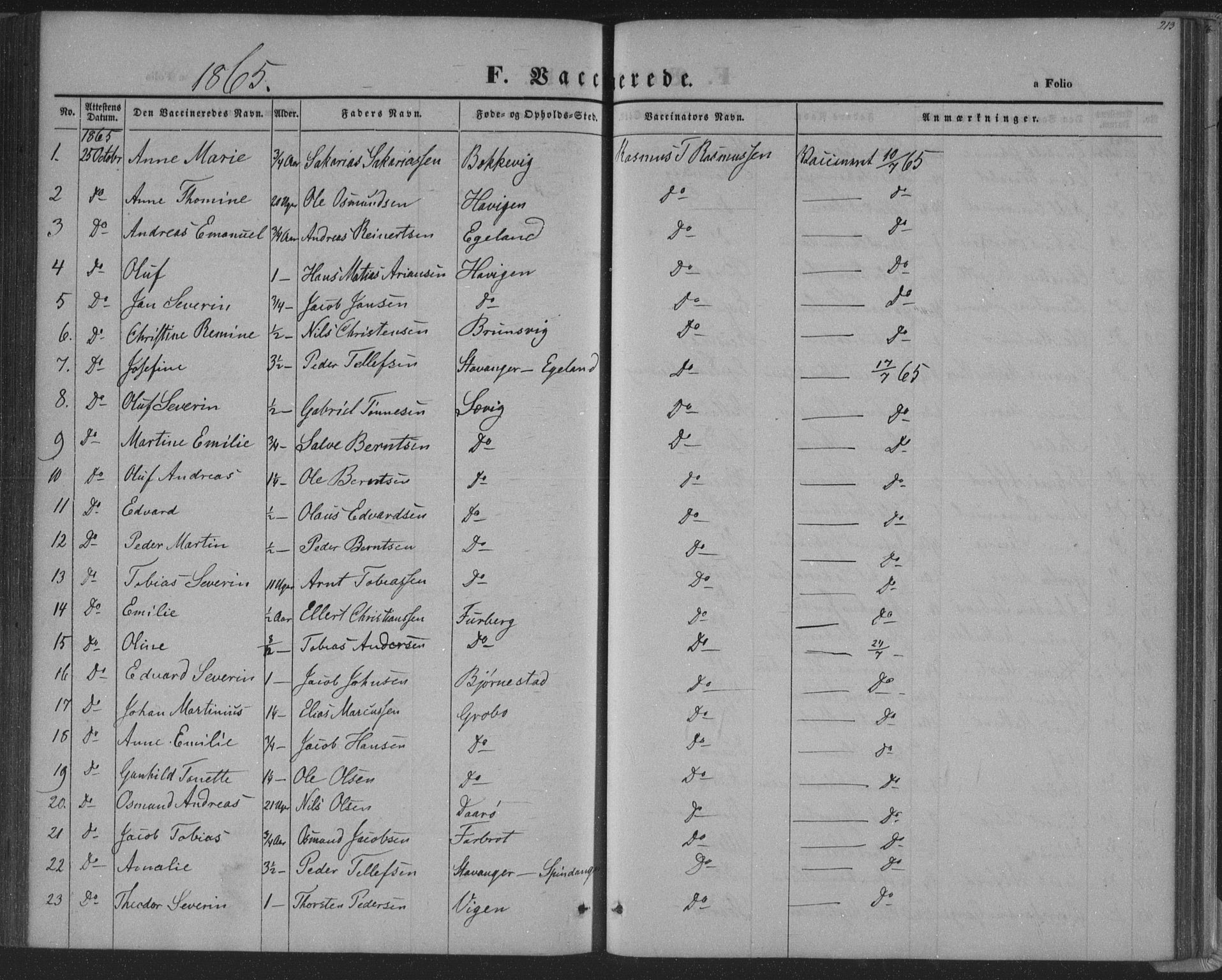 Herad sokneprestkontor, SAK/1111-0018/F/Fa/Fab/L0003: Parish register (official) no. A 3, 1844-1853, p. 213