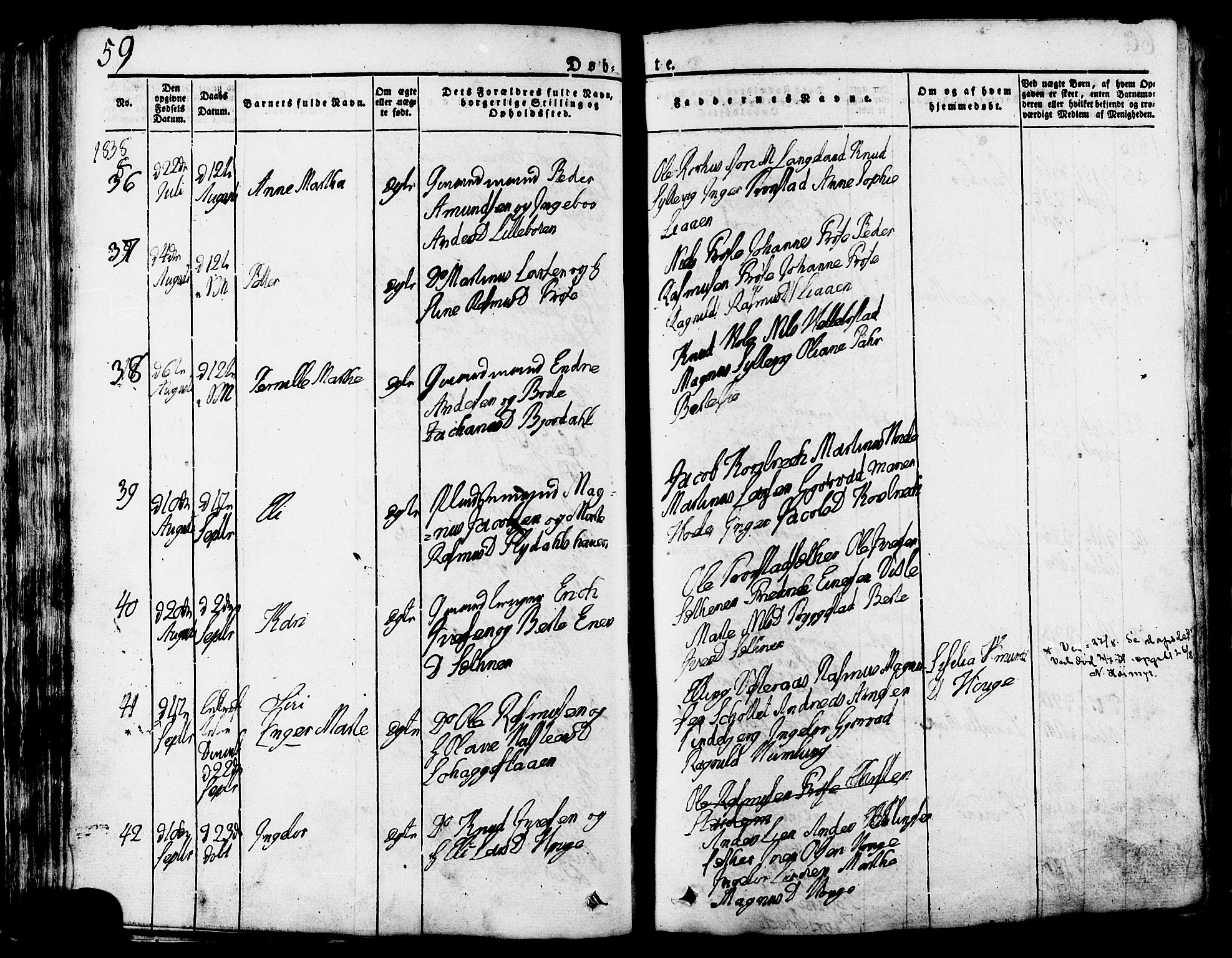 Ministerialprotokoller, klokkerbøker og fødselsregistre - Møre og Romsdal, AV/SAT-A-1454/517/L0221: Parish register (official) no. 517A01, 1827-1858, p. 59