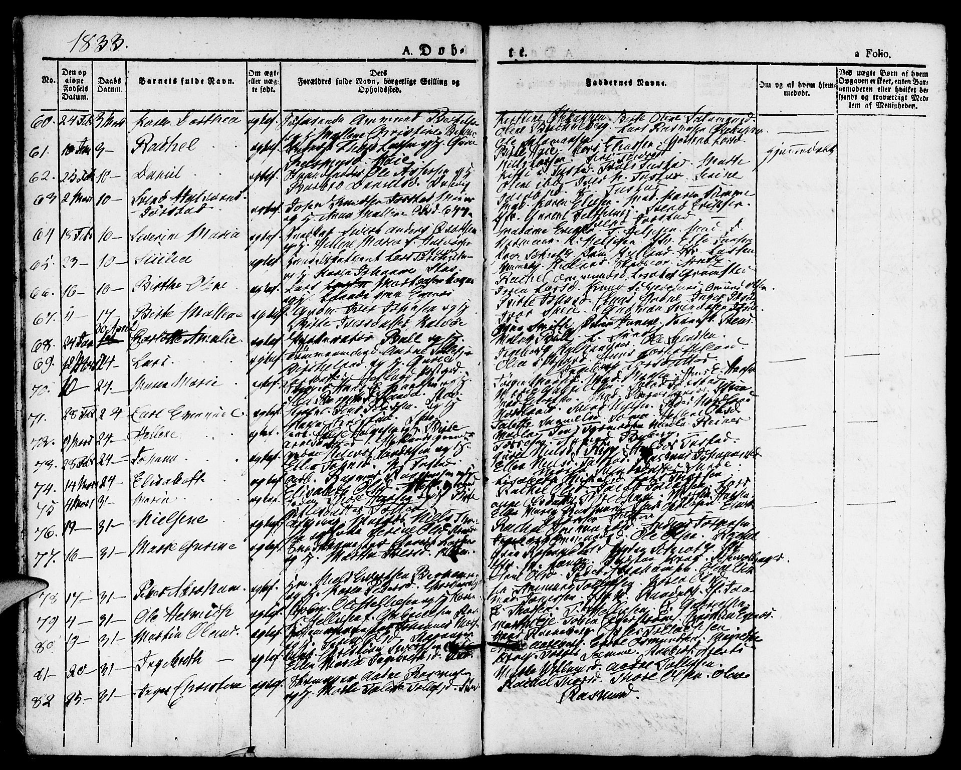 Domkirken sokneprestkontor, AV/SAST-A-101812/001/30/30BA/L0011: Parish register (official) no. A 11, 1832-1856