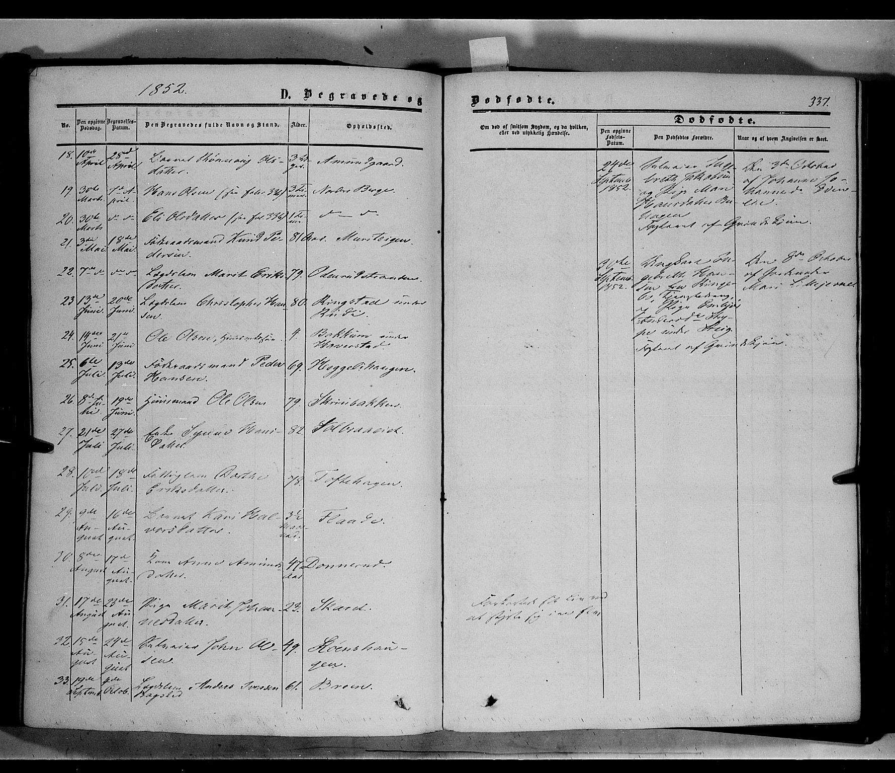 Sør-Fron prestekontor, SAH/PREST-010/H/Ha/Haa/L0001: Parish register (official) no. 1, 1849-1863, p. 337