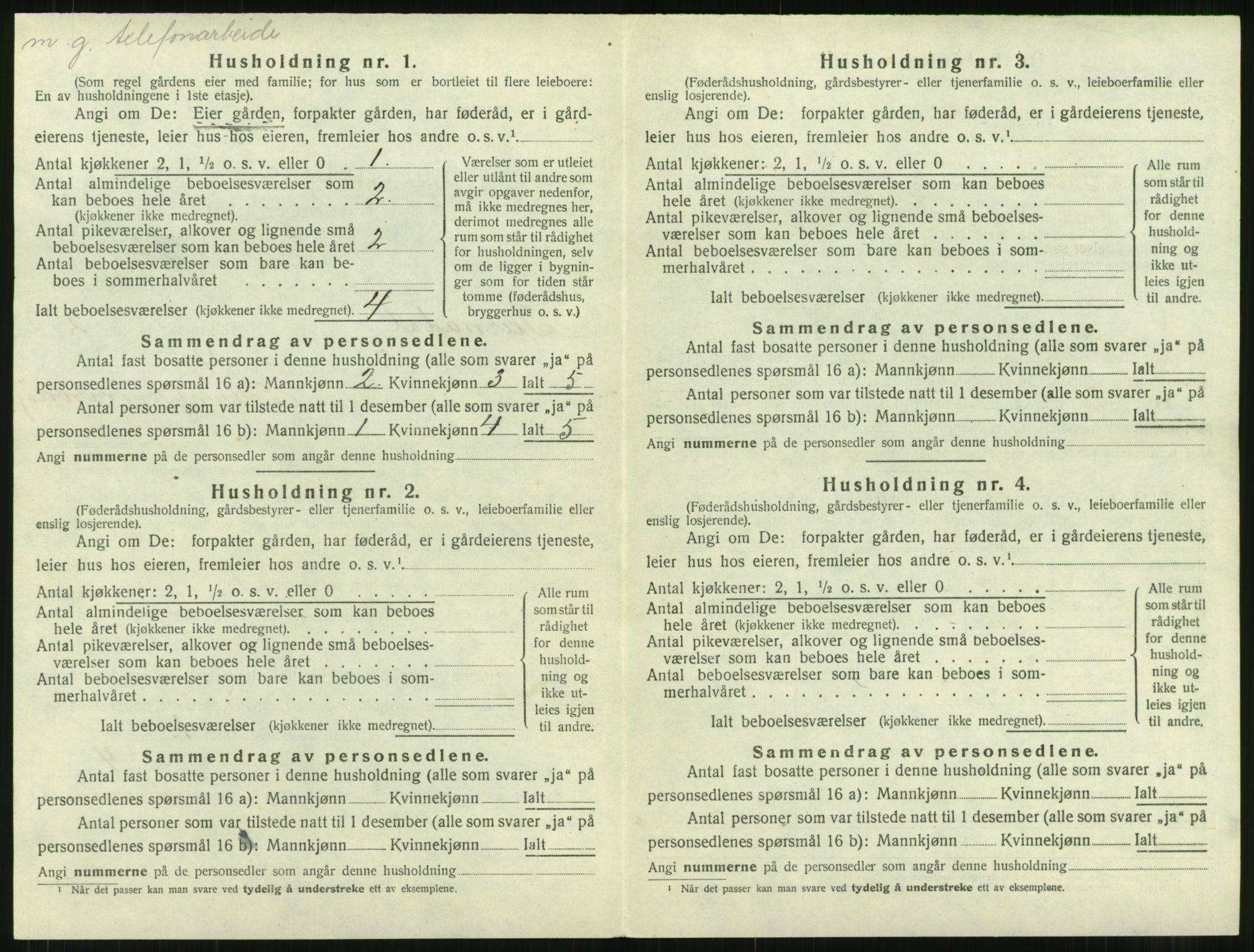 SAT, 1920 census for Surnadal, 1920, p. 168