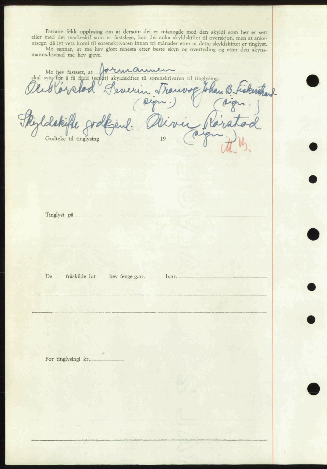 Nordre Sunnmøre sorenskriveri, AV/SAT-A-0006/1/2/2C/2Ca: Mortgage book no. A33, 1949-1950, Diary no: : 2720/1949