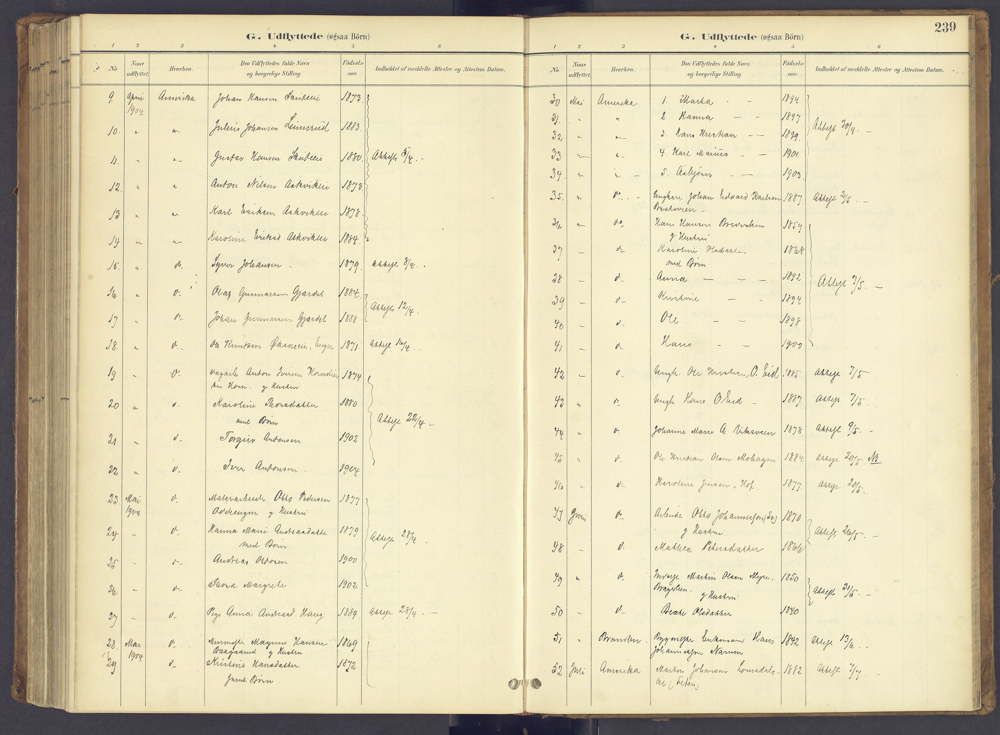 Søndre Land prestekontor, AV/SAH-PREST-122/K/L0006: Parish register (official) no. 6, 1895-1904, p. 239