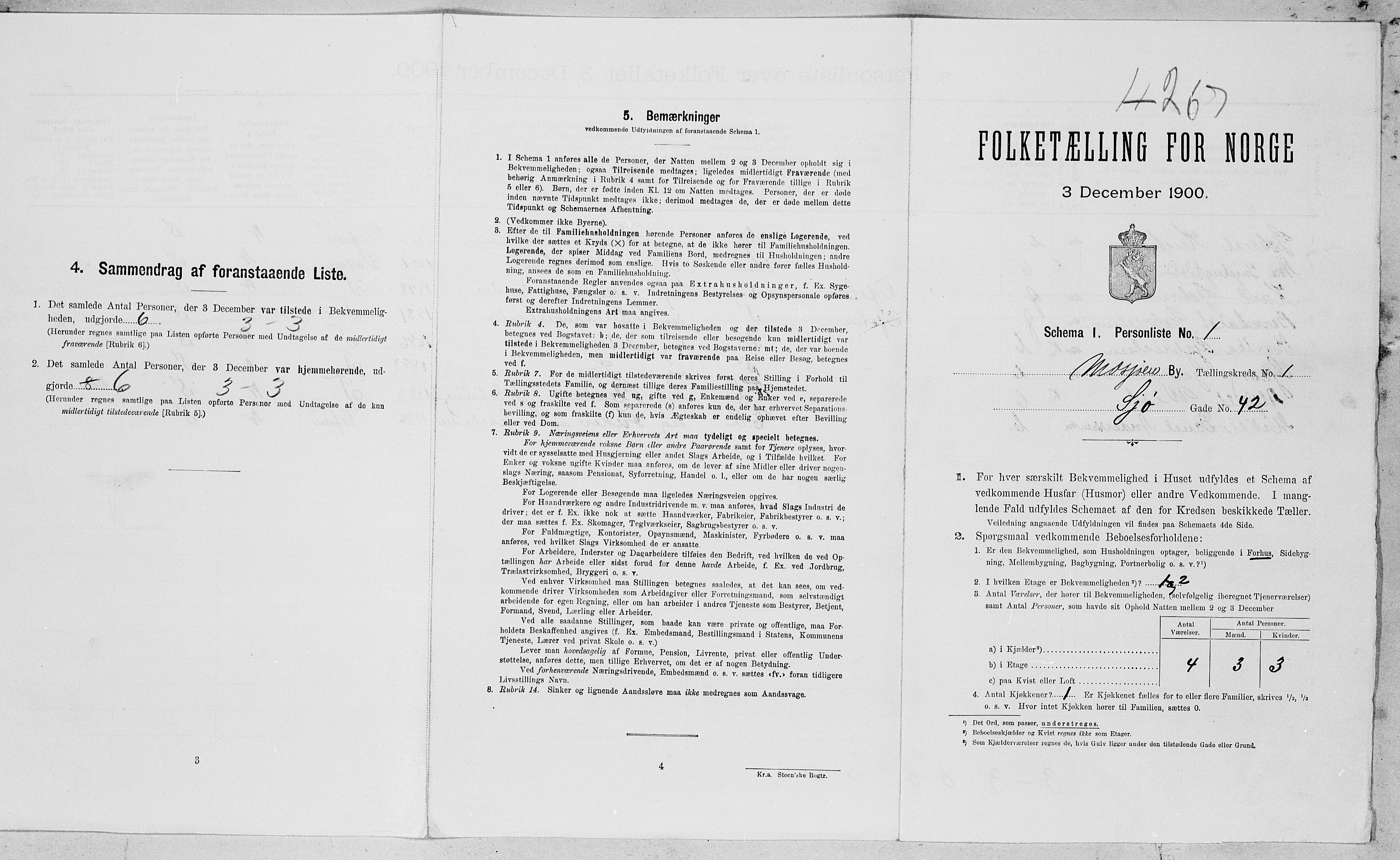 SAT, 1900 census for Mosjøen, 1900, p. 148
