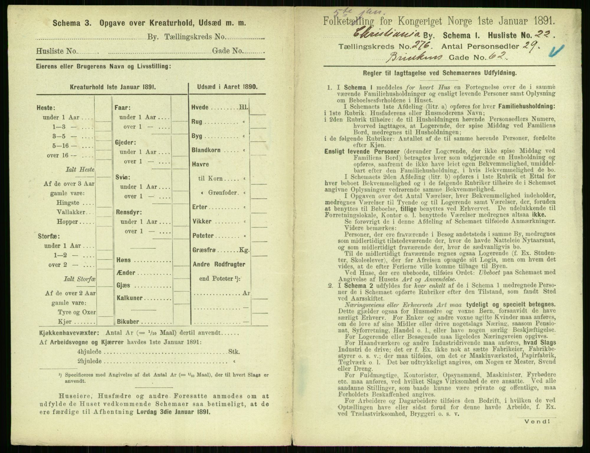 RA, 1891 census for 0301 Kristiania, 1891, p. 167486