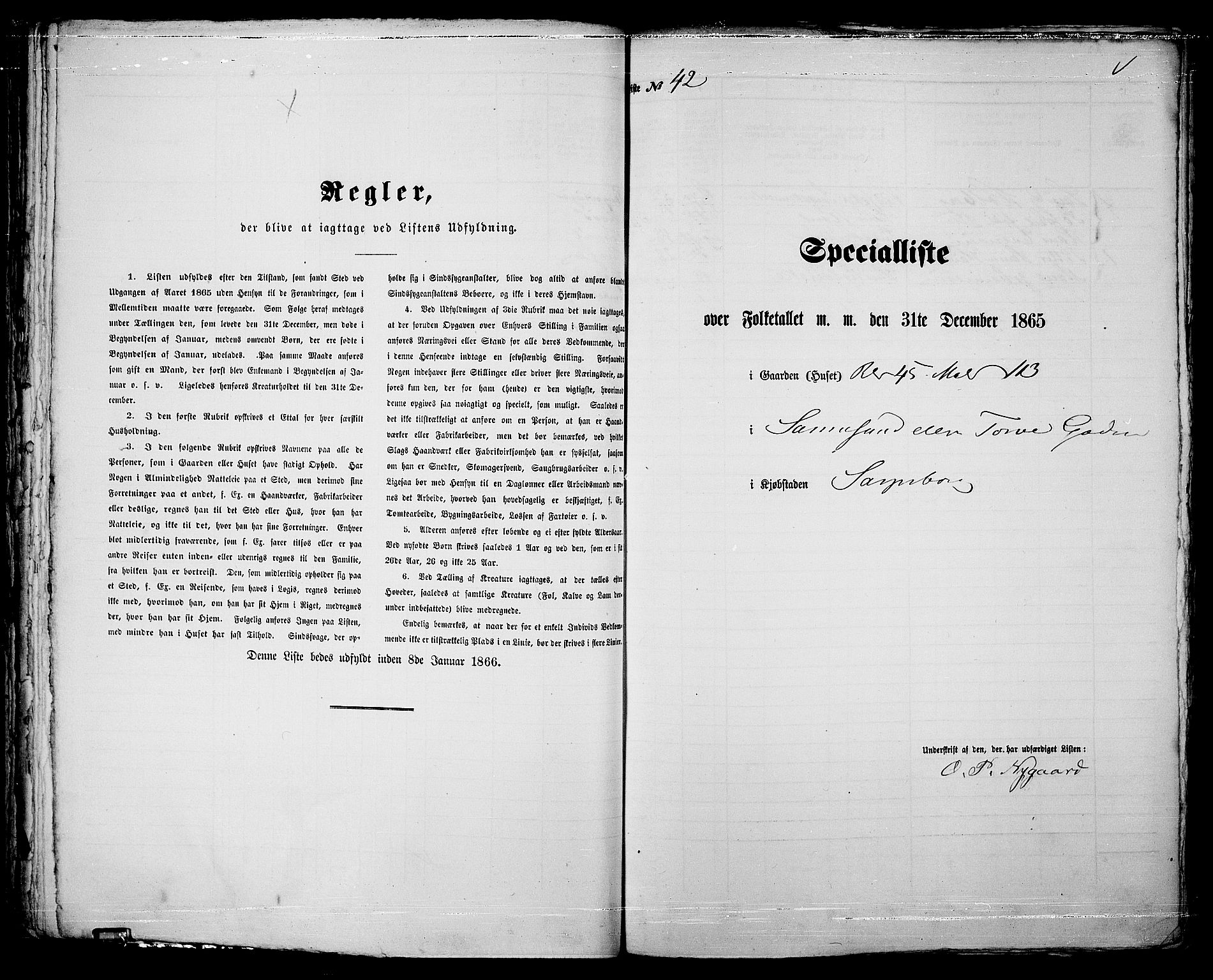 RA, 1865 census for Sarpsborg, 1865, p. 92