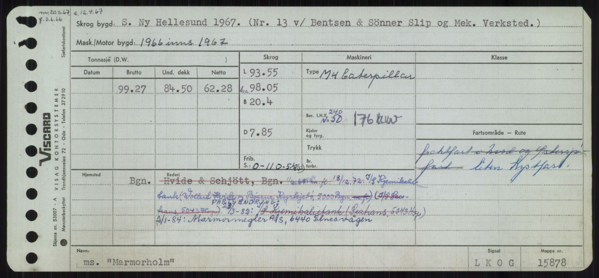 Sjøfartsdirektoratet med forløpere, Skipsmålingen, AV/RA-S-1627/H/Ha/L0003/0002: Fartøy, Hilm-Mar / Fartøy, Kom-Mar, p. 939