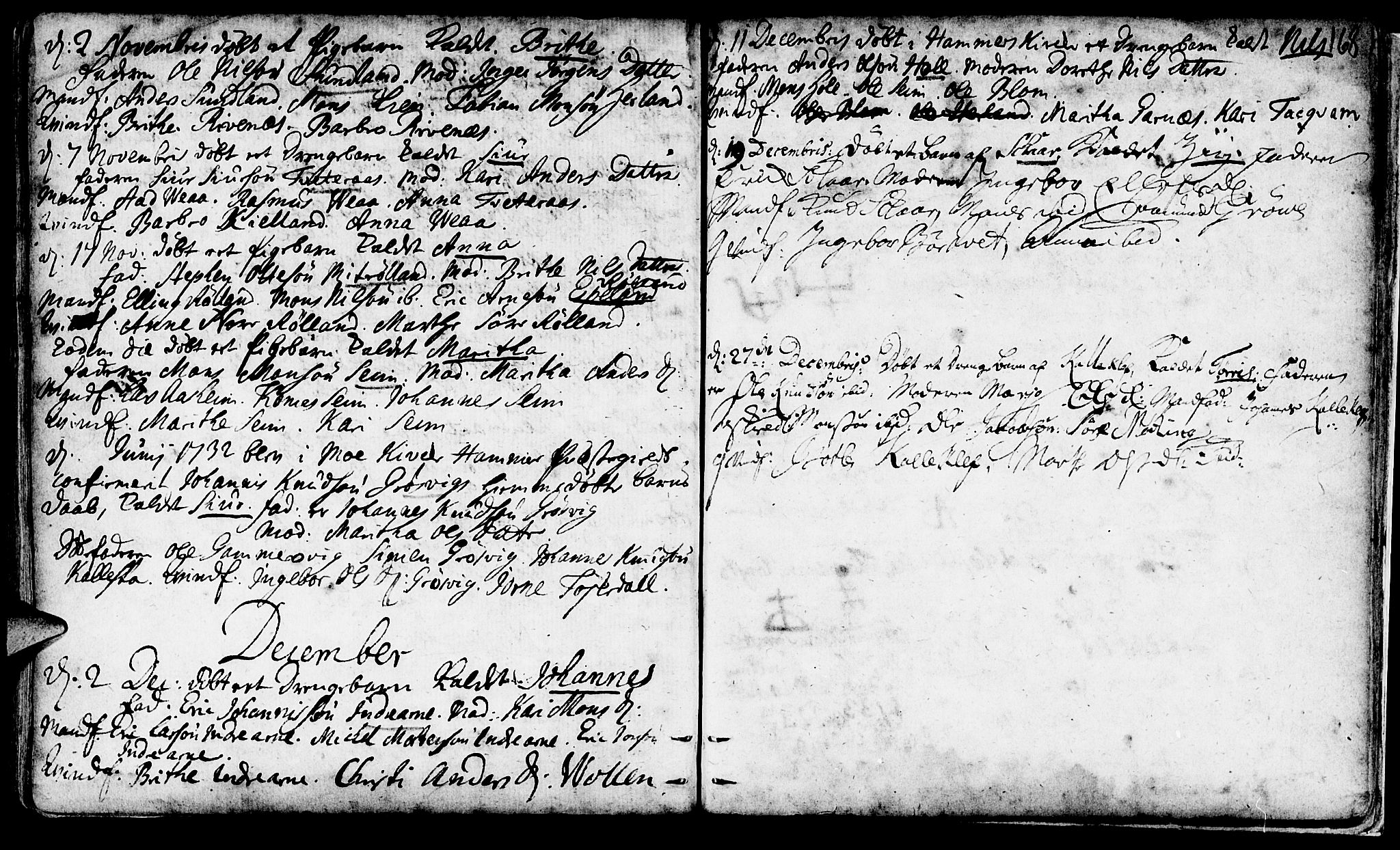 Haus sokneprestembete, AV/SAB-A-75601/H/Haa: Parish register (official) no. A 4, 1723-1733, p. 168