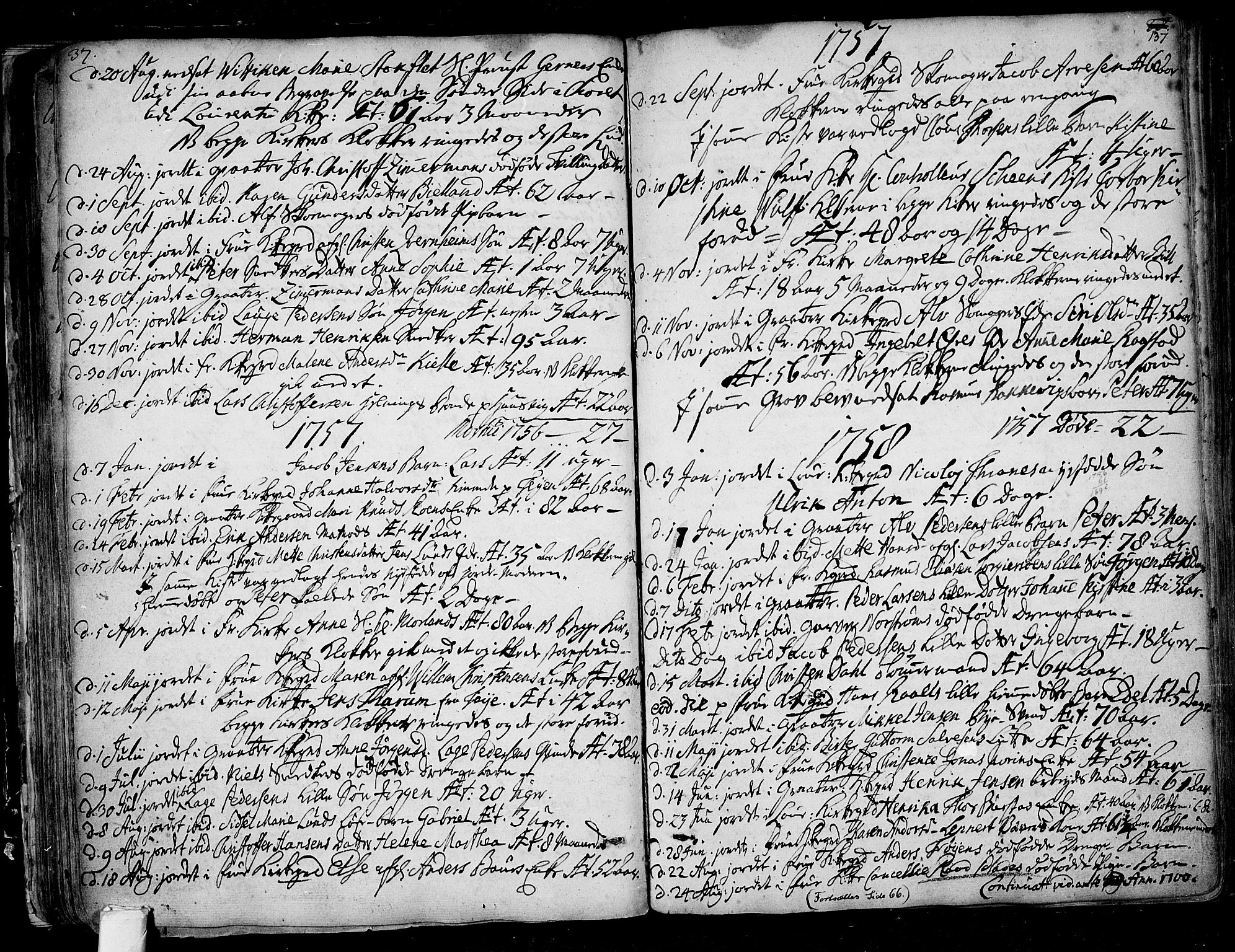 Tønsberg kirkebøker, AV/SAKO-A-330/F/Fa/L0001: Parish register (official) no. I 1, 1688-1760, p. 136-137