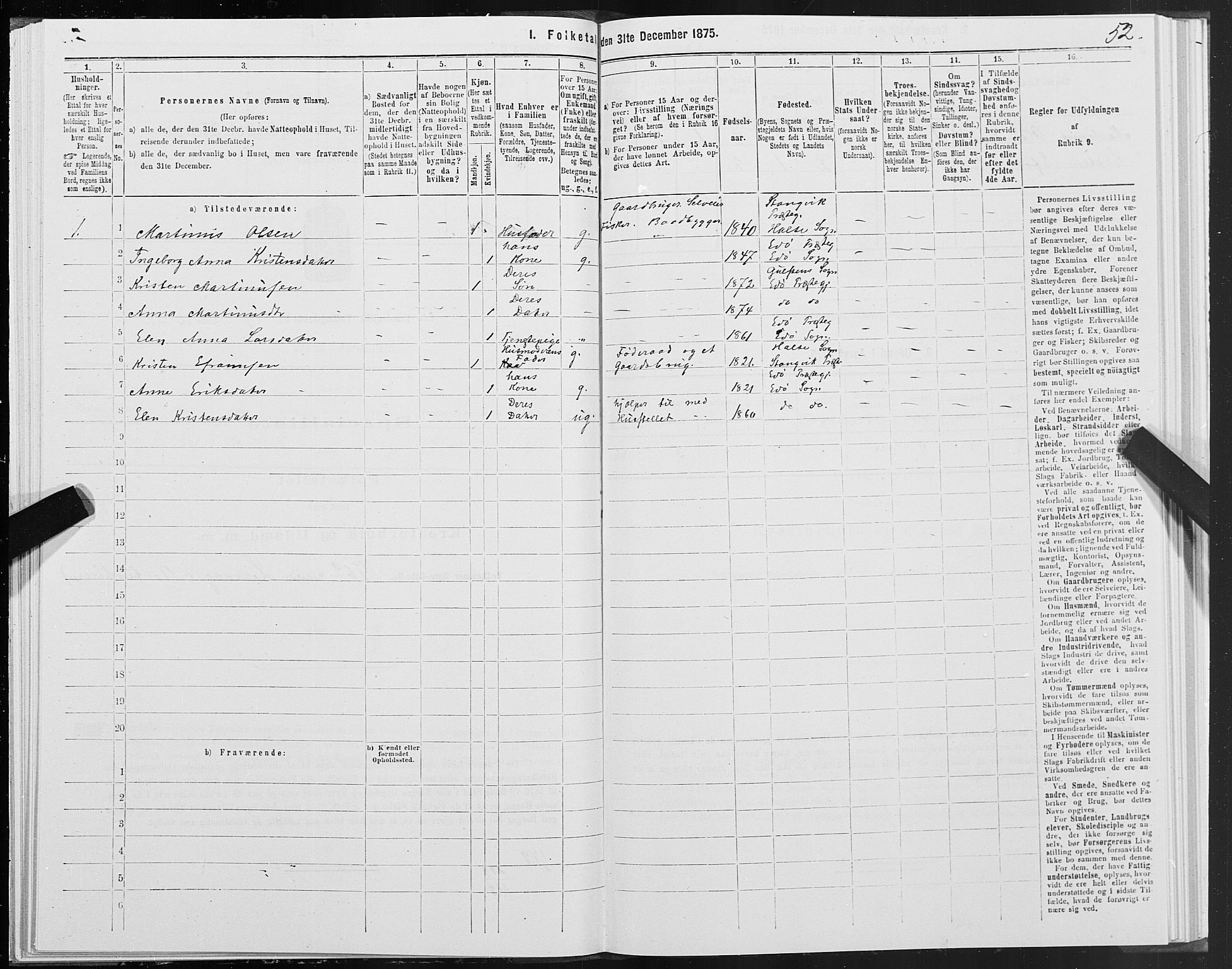 SAT, 1875 census for 1573P Edøy, 1875, p. 4052