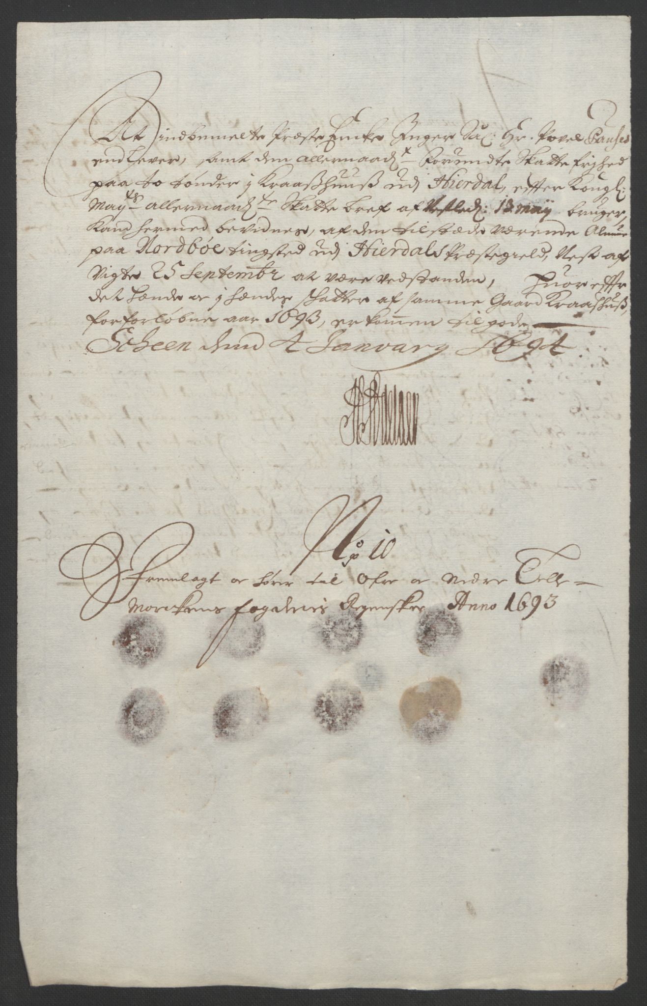 Rentekammeret inntil 1814, Reviderte regnskaper, Fogderegnskap, AV/RA-EA-4092/R35/L2091: Fogderegnskap Øvre og Nedre Telemark, 1690-1693, p. 326