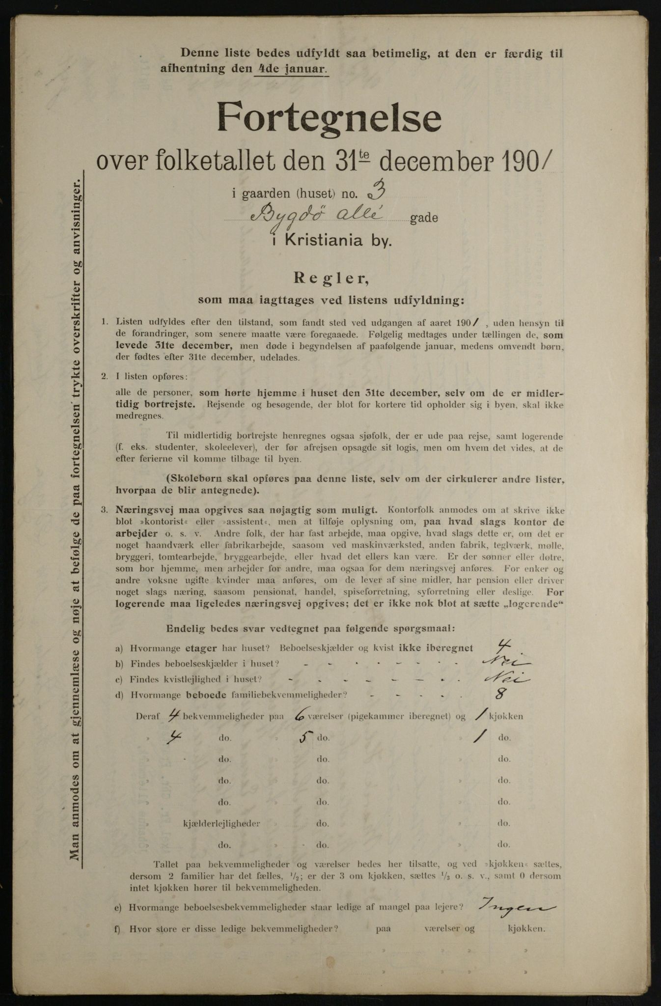 OBA, Municipal Census 1901 for Kristiania, 1901, p. 1714