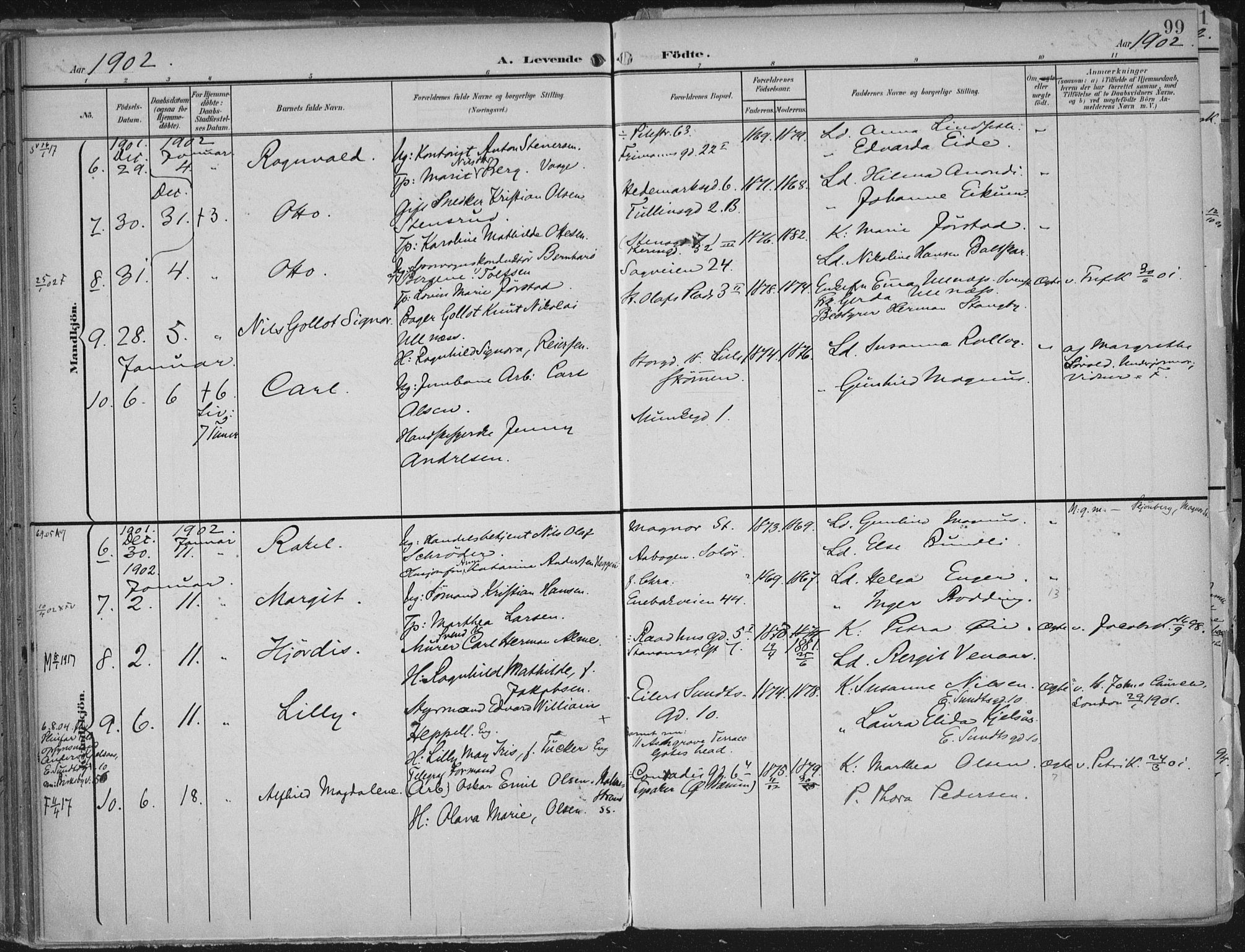 Rikshospitalet prestekontor Kirkebøker, AV/SAO-A-10309b/F/L0012: Parish register (official) no. 12, 1901-1904, p. 99