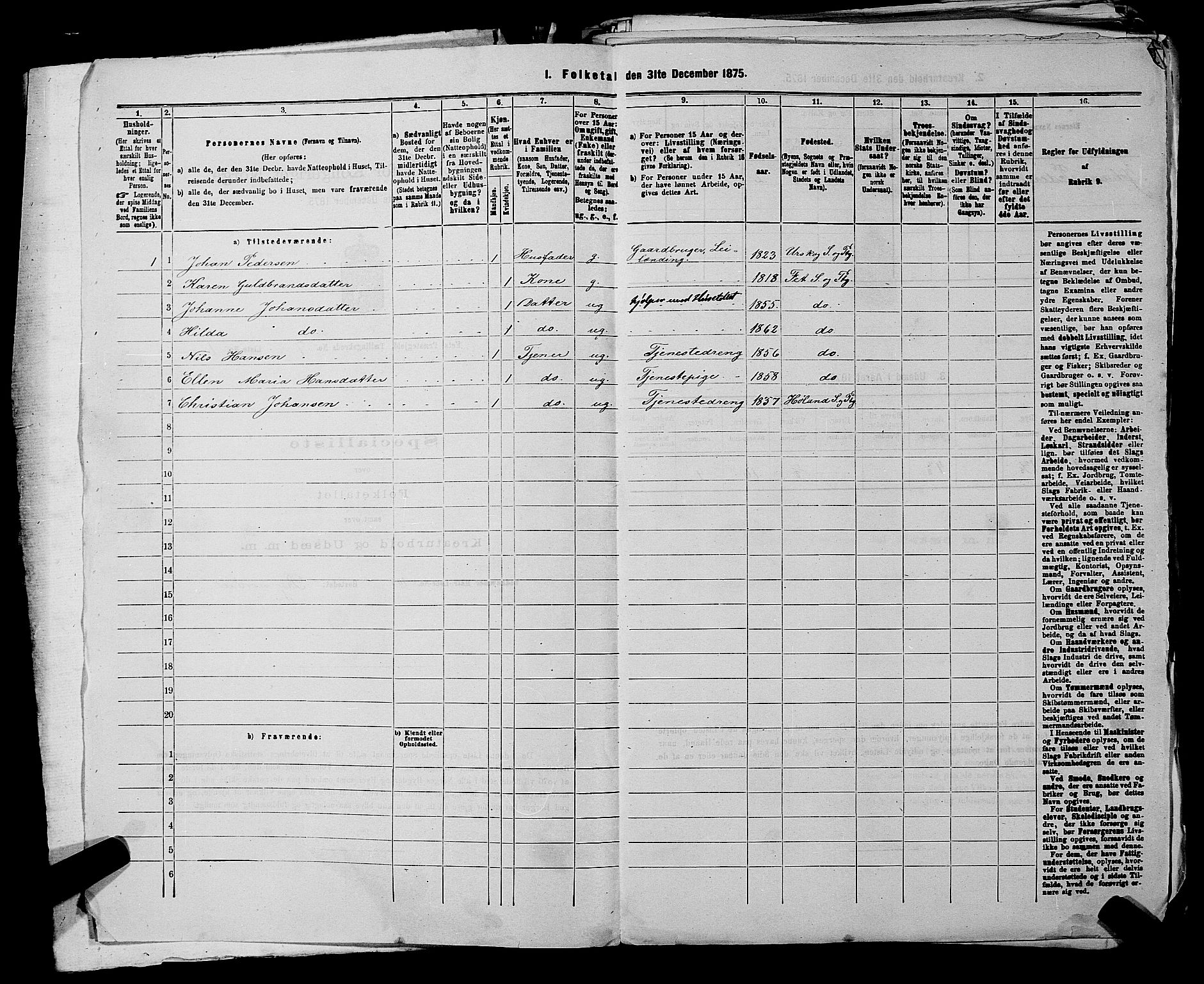 RA, 1875 census for 0227P Fet, 1875, p. 994