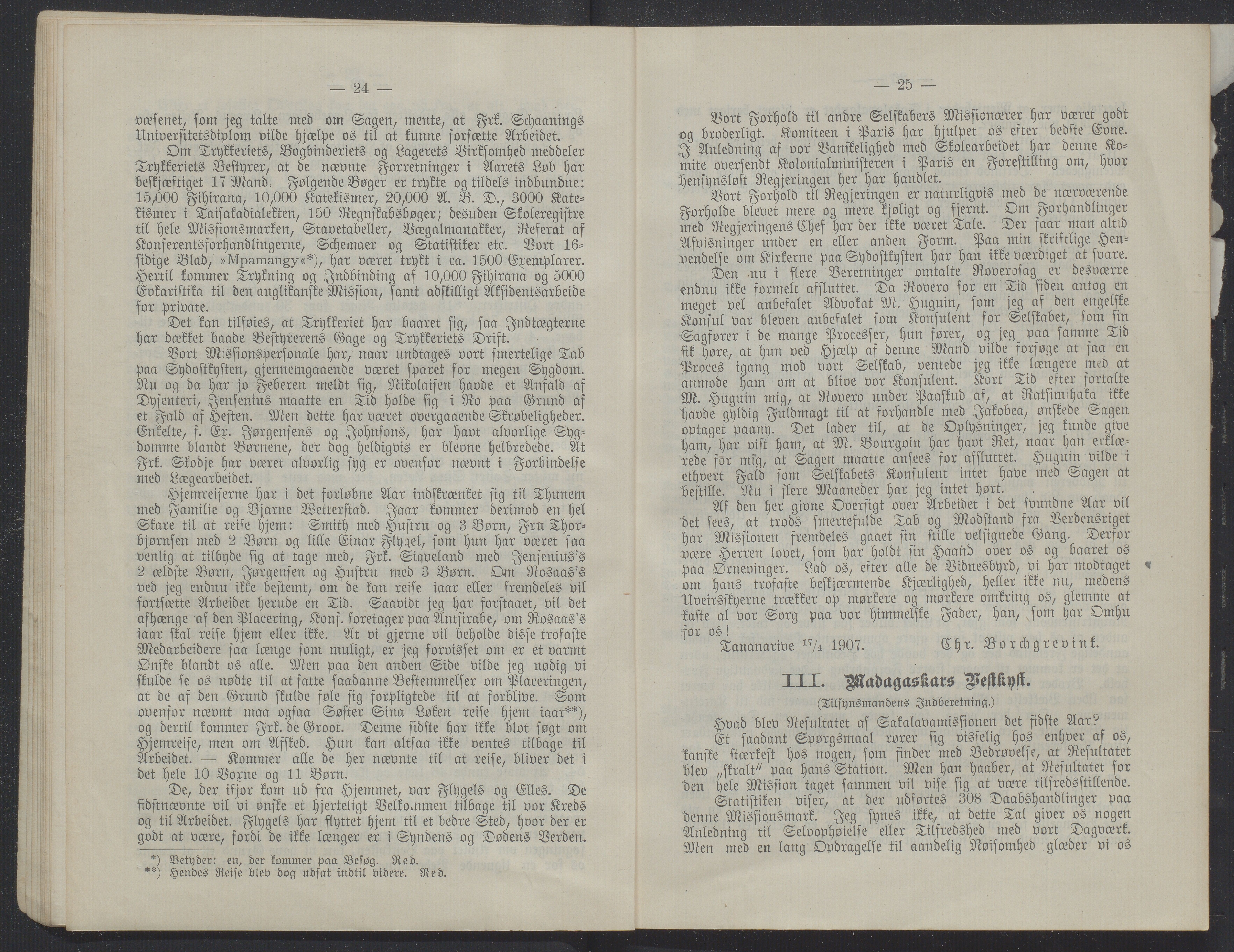 Det Norske Misjonsselskap - hovedadministrasjonen, VID/MA-A-1045/D/Db/Dba/L0340/0007: Beretninger, Bøker, Skrifter o.l   / Årsberetninger. Heftet. 65. , 1906, p. 24-25