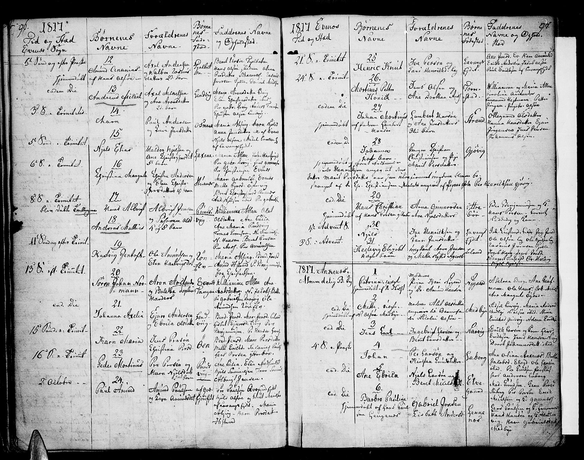 Ministerialprotokoller, klokkerbøker og fødselsregistre - Nordland, SAT/A-1459/863/L0893: Parish register (official) no. 863A05, 1794-1821, p. 96-97