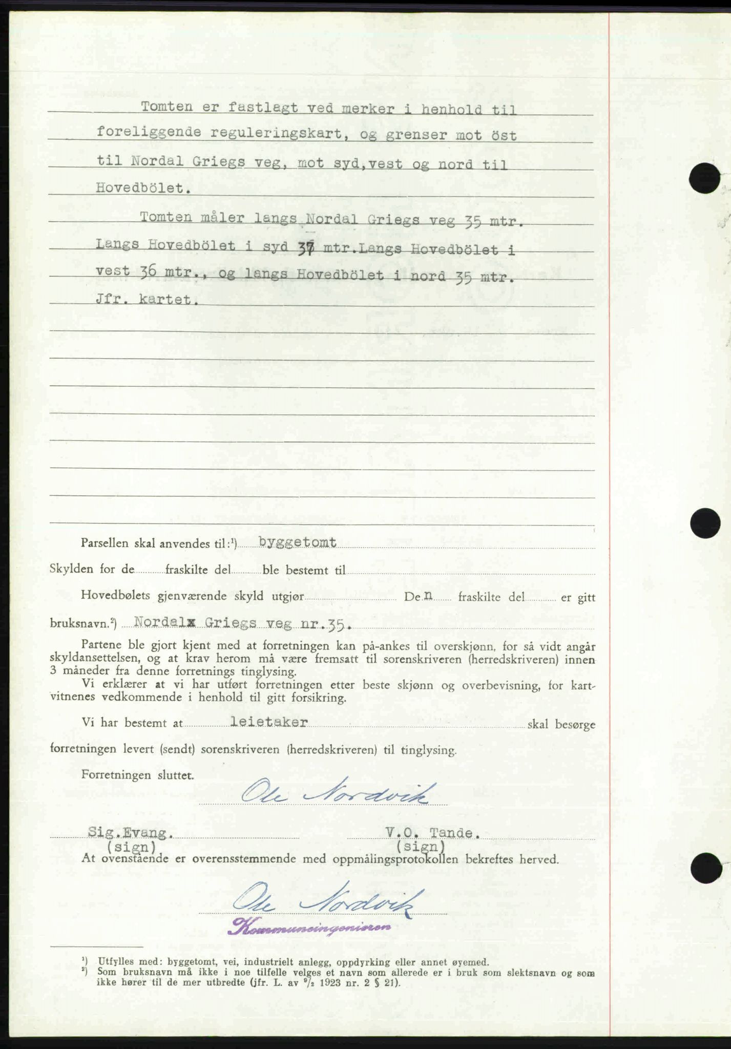 Toten tingrett, SAH/TING-006/H/Hb/Hbc/L0020: Mortgage book no. Hbc-20, 1948-1948, Diary no: : 3493/1948
