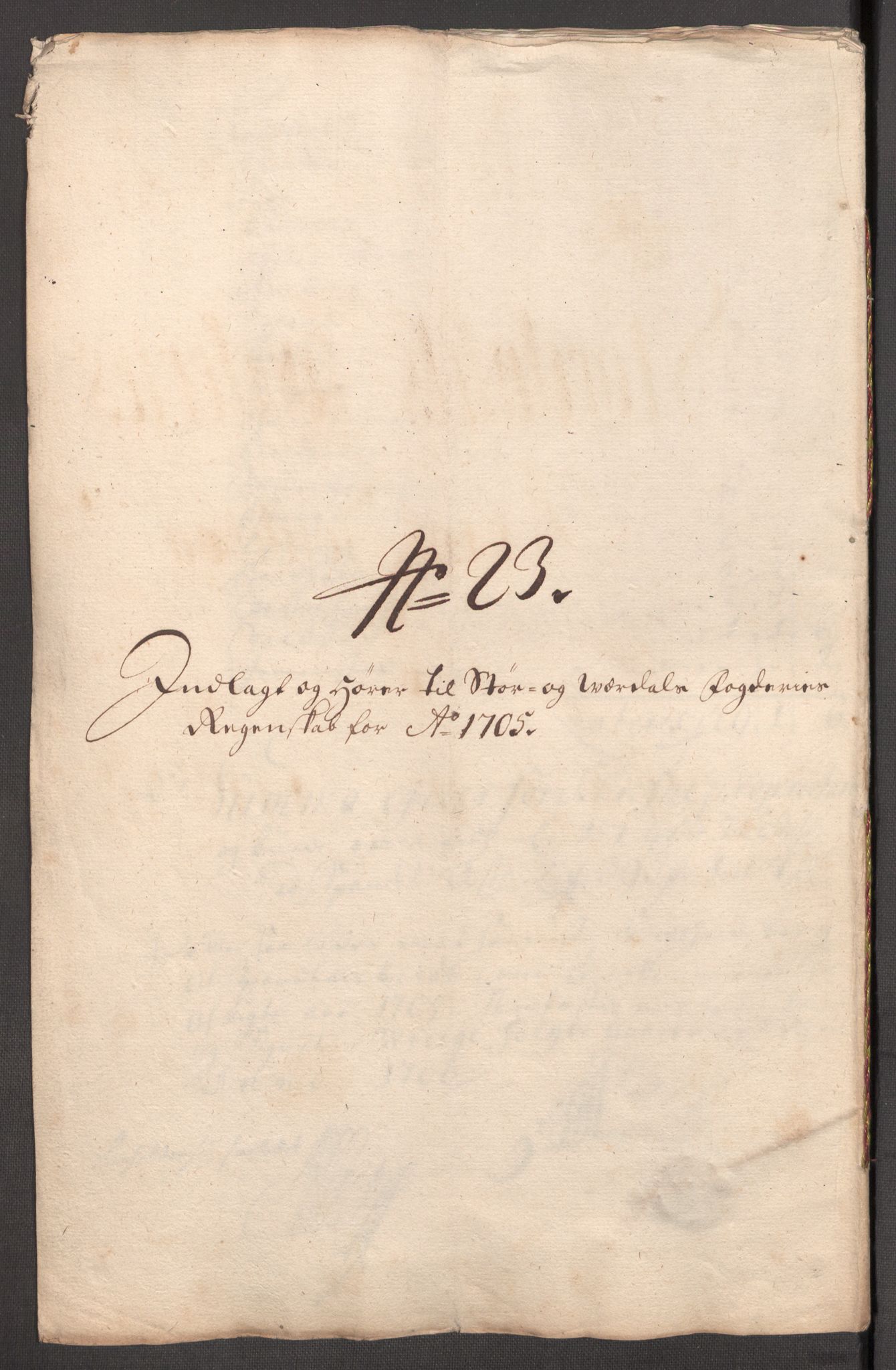 Rentekammeret inntil 1814, Reviderte regnskaper, Fogderegnskap, RA/EA-4092/R62/L4196: Fogderegnskap Stjørdal og Verdal, 1705-1706, p. 254