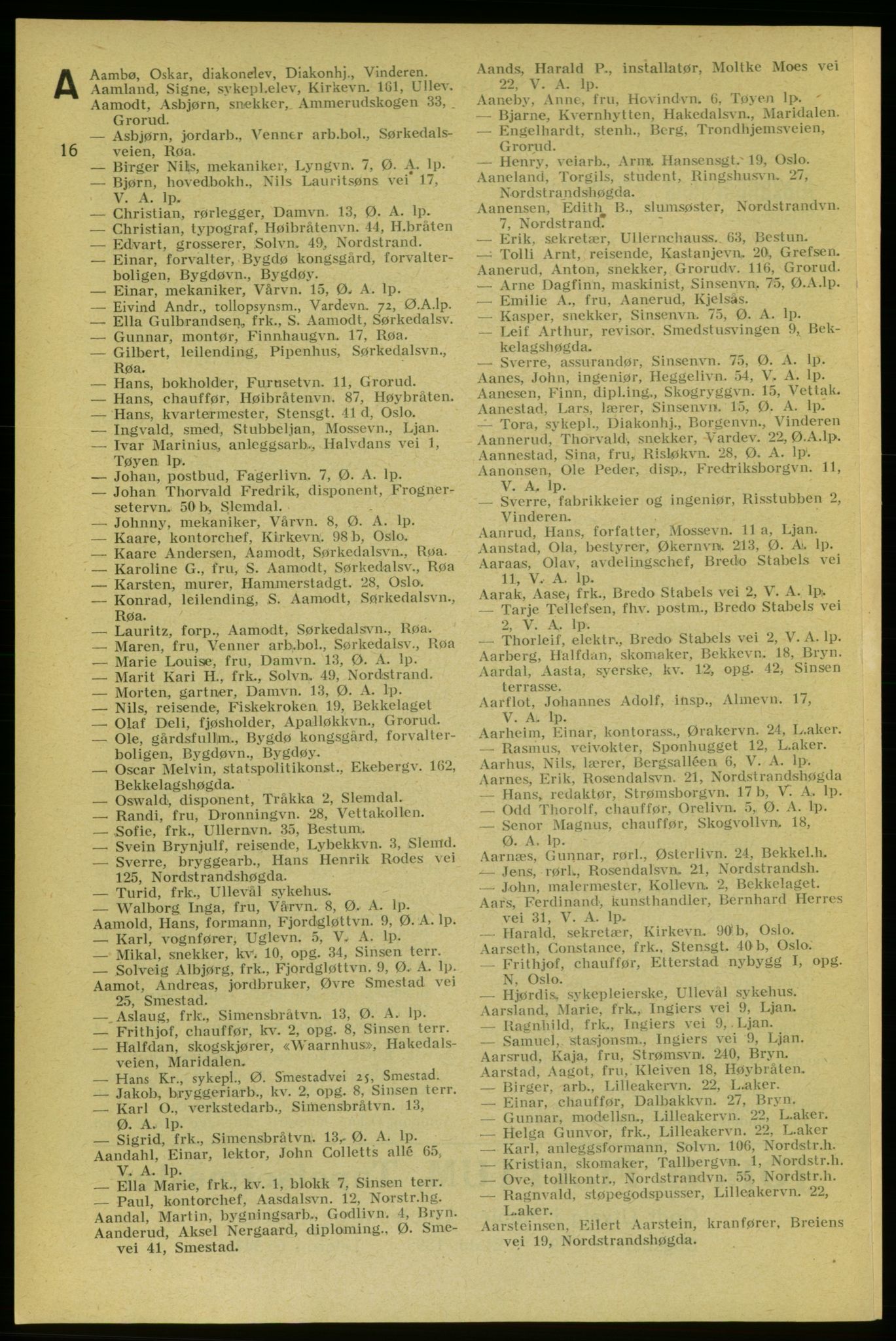 Aker adressebok/adressekalender, PUBL/001/A/006: Aker adressebok, 1937-1938, p. 16