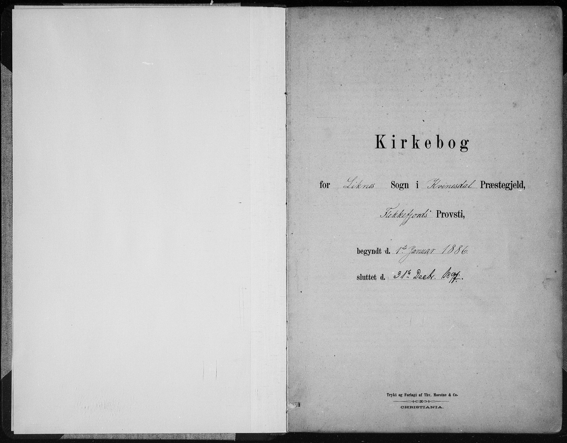 Kvinesdal sokneprestkontor, AV/SAK-1111-0026/F/Fa/Fab/L0008: Parish register (official) no. A 8, 1886-1897