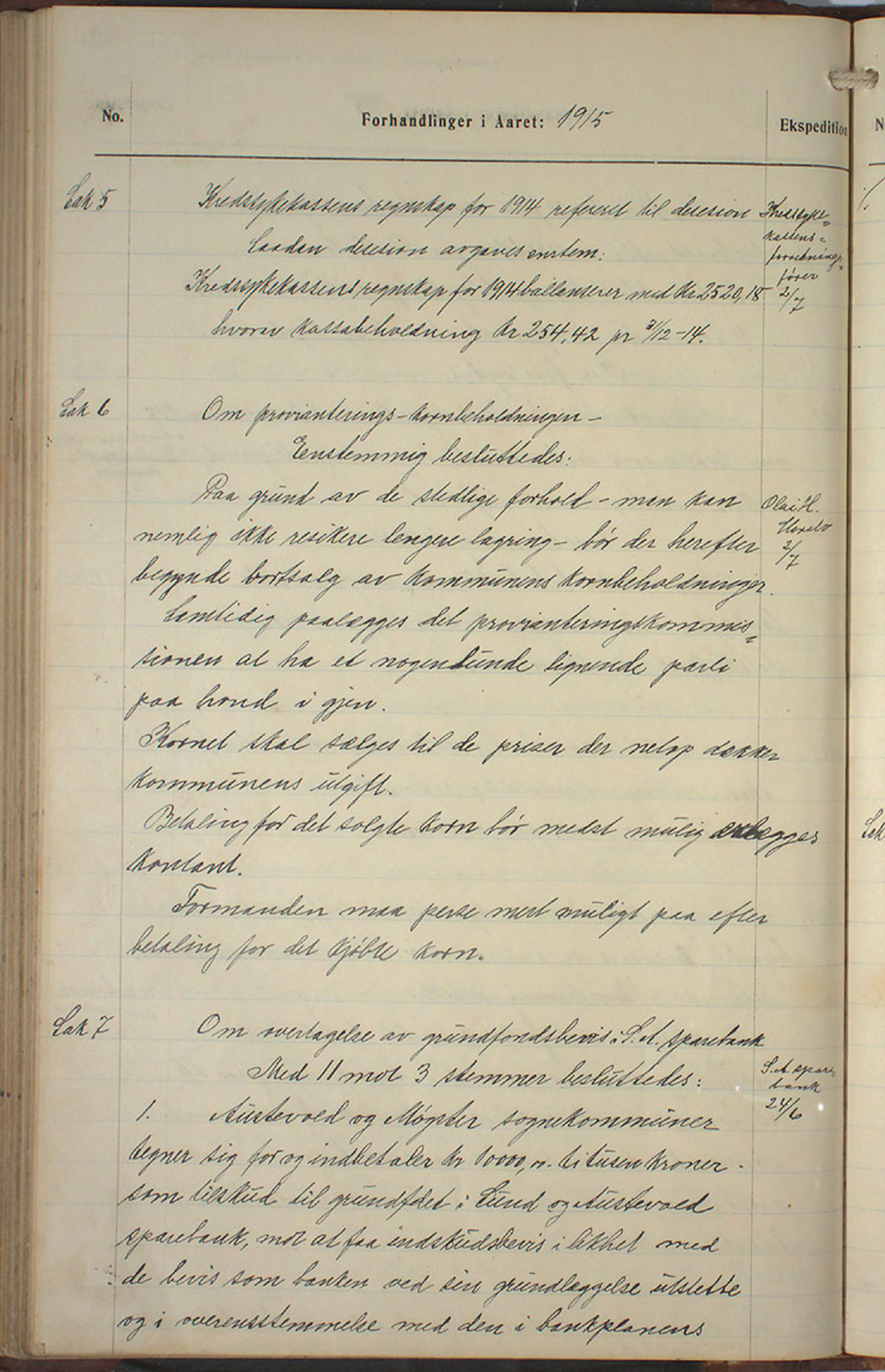 Austevoll kommune. Formannskapet, IKAH/1244-021/A/Aa/L0002b: Møtebok for heradstyret, 1910-1919, p. 180