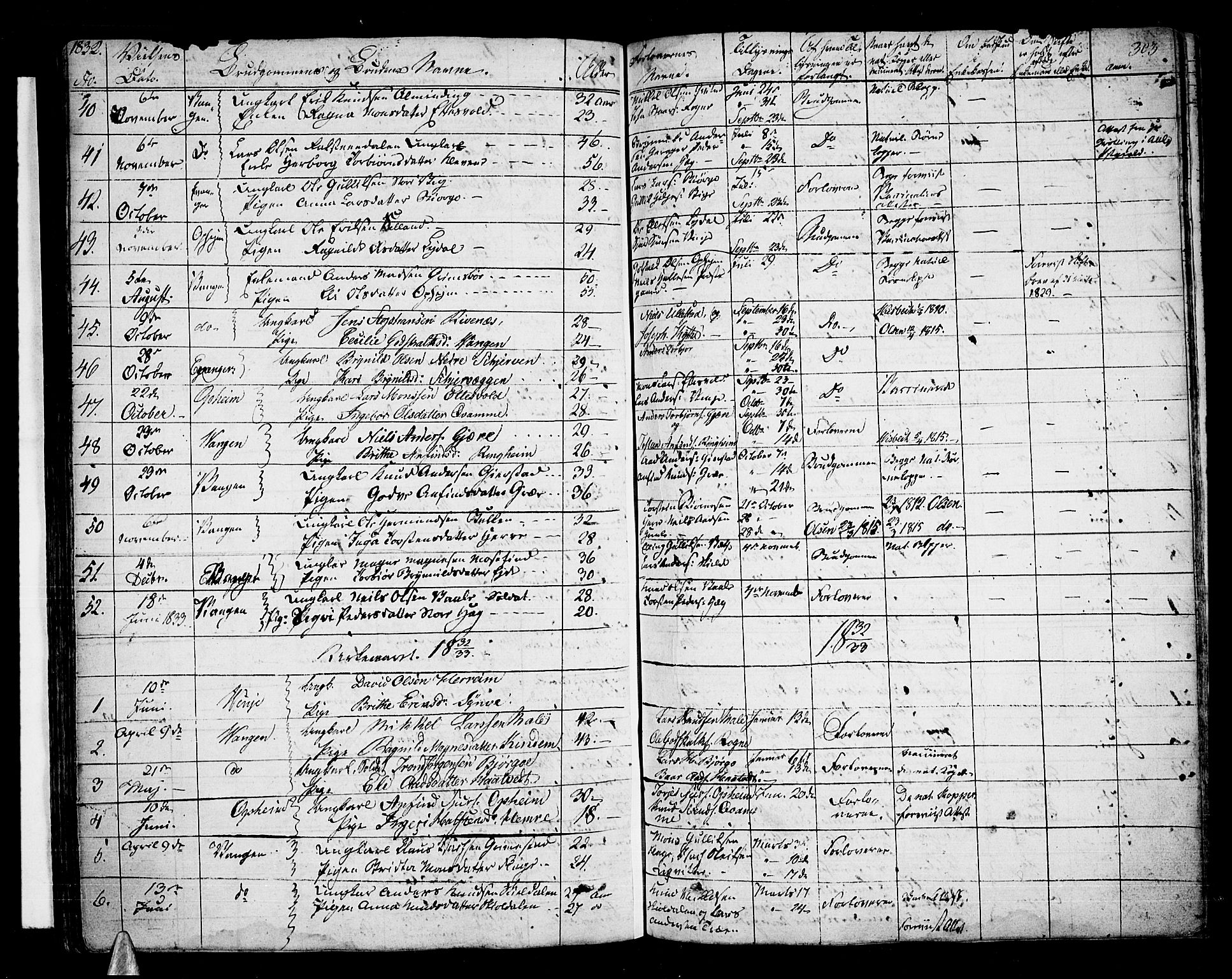 Voss sokneprestembete, AV/SAB-A-79001/H/Haa: Parish register (official) no. A 12, 1823-1837, p. 303