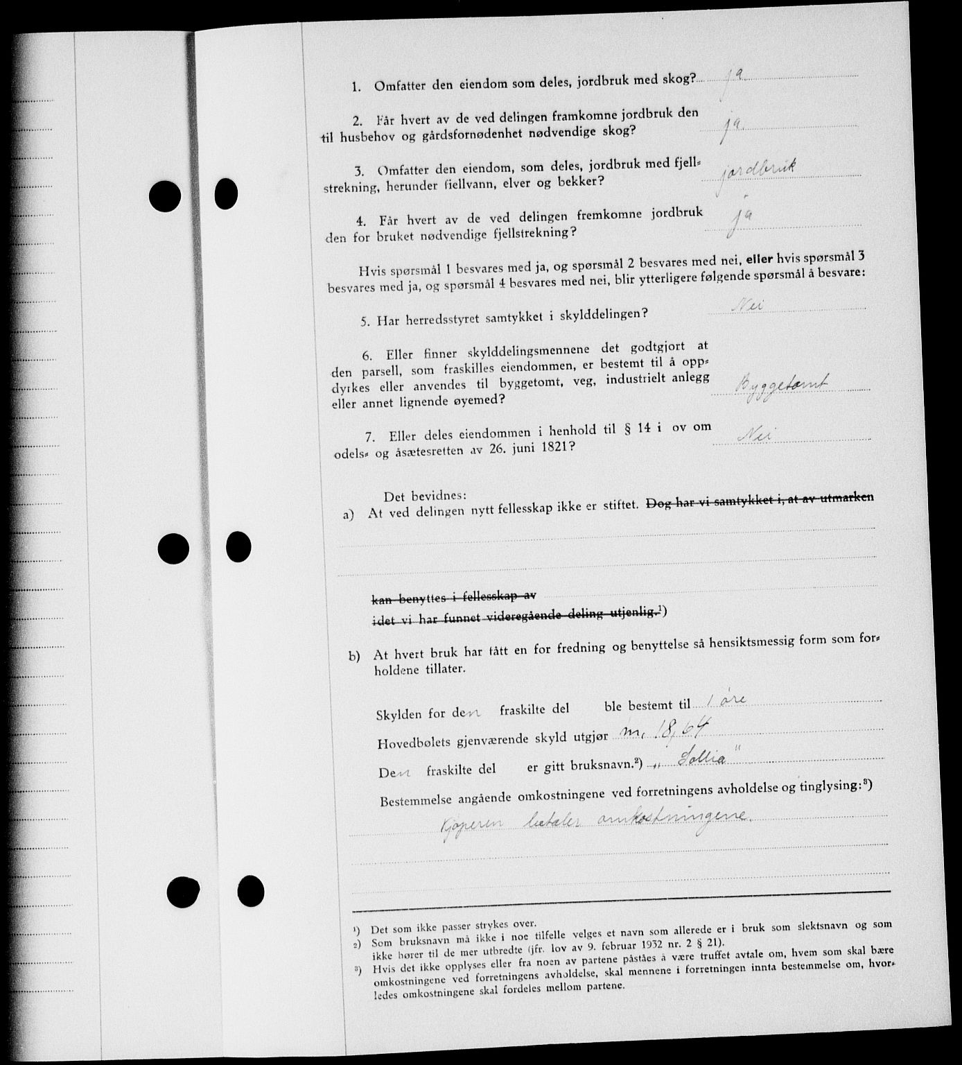 Onsøy sorenskriveri, SAO/A-10474/G/Ga/Gab/L0018: Mortgage book no. II A-18, 1946-1947, Diary no: : 332/1947