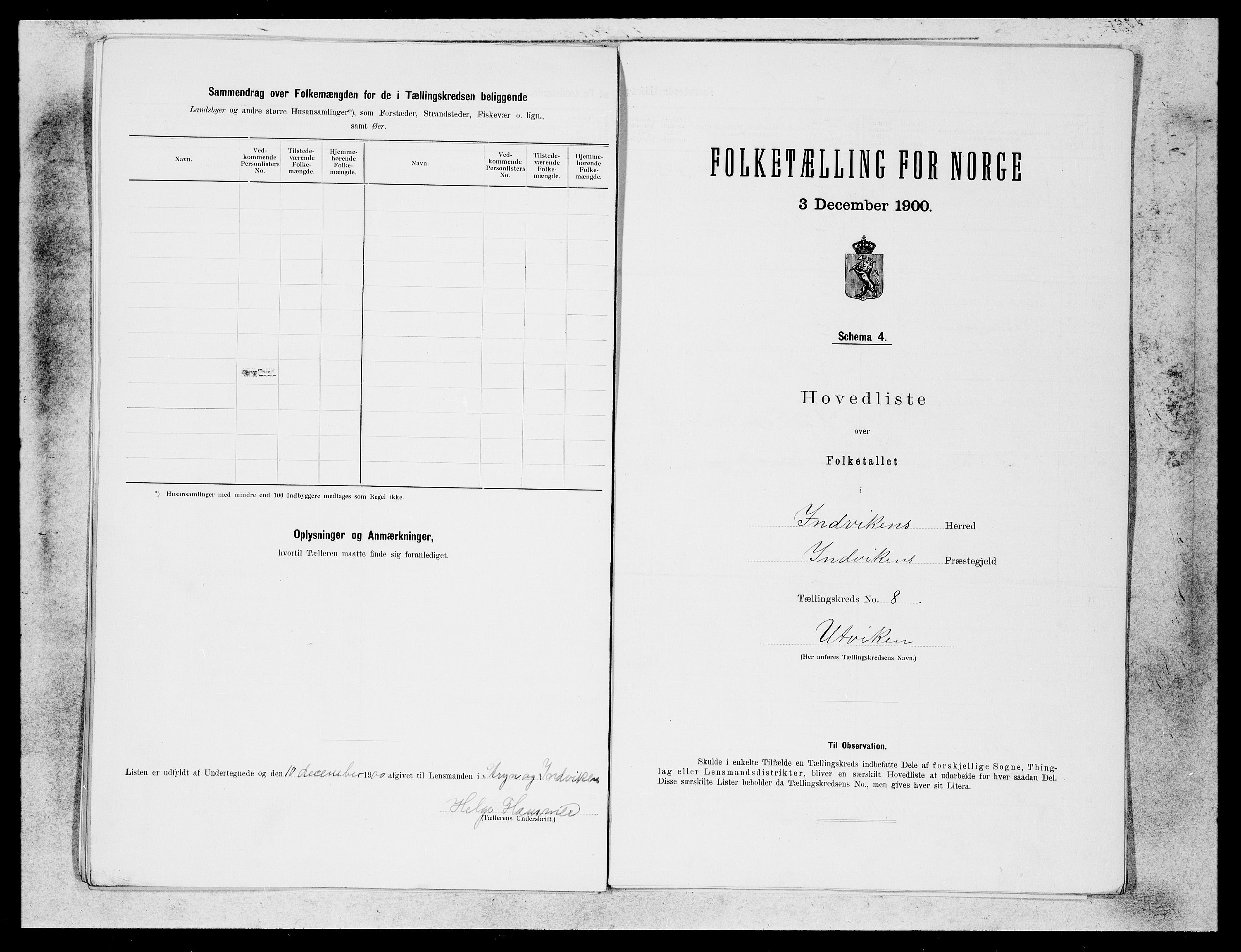 SAB, 1900 census for Innvik, 1900, p. 17