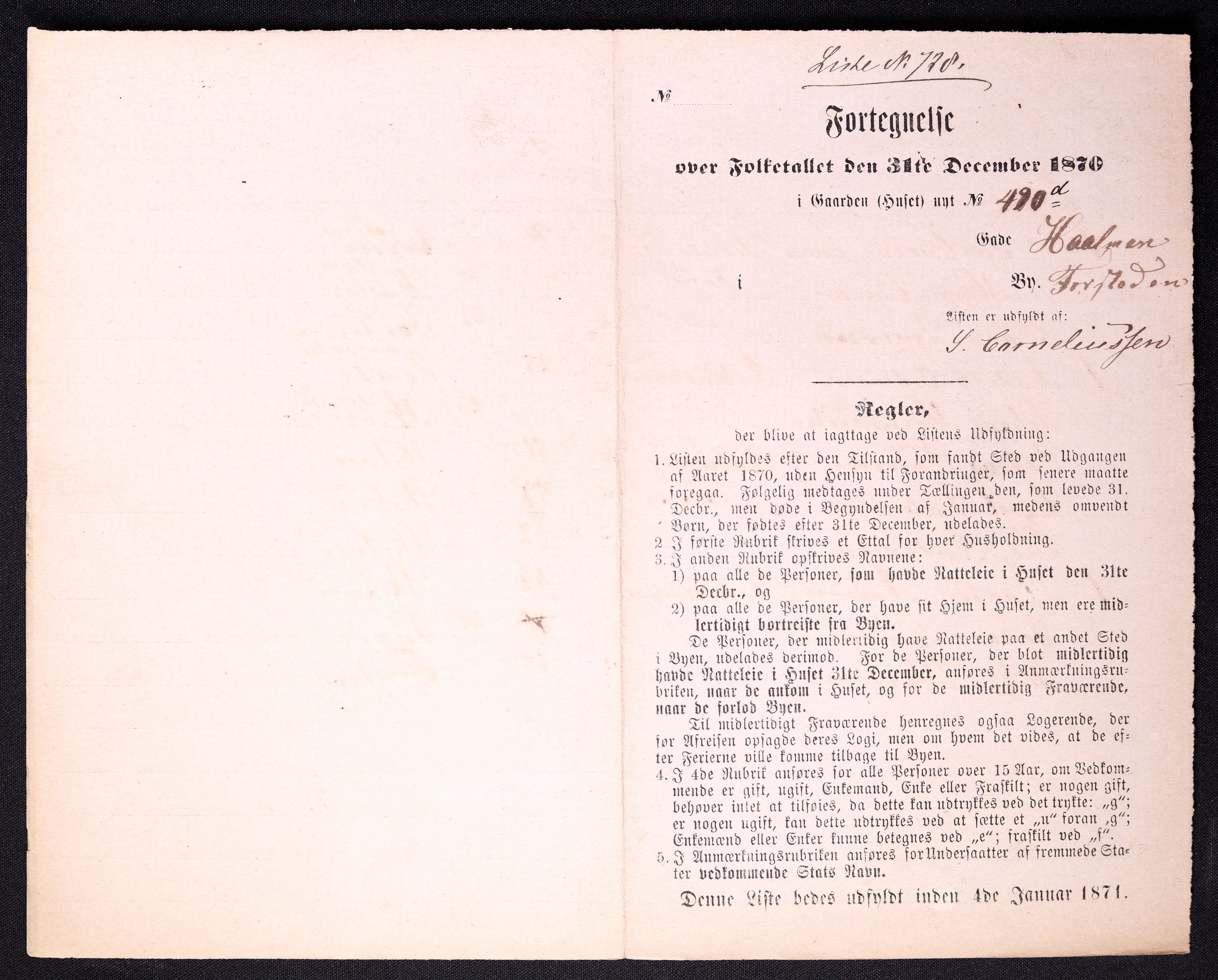 RA, 1870 census for 0103 Fredrikstad, 1870, p. 1457