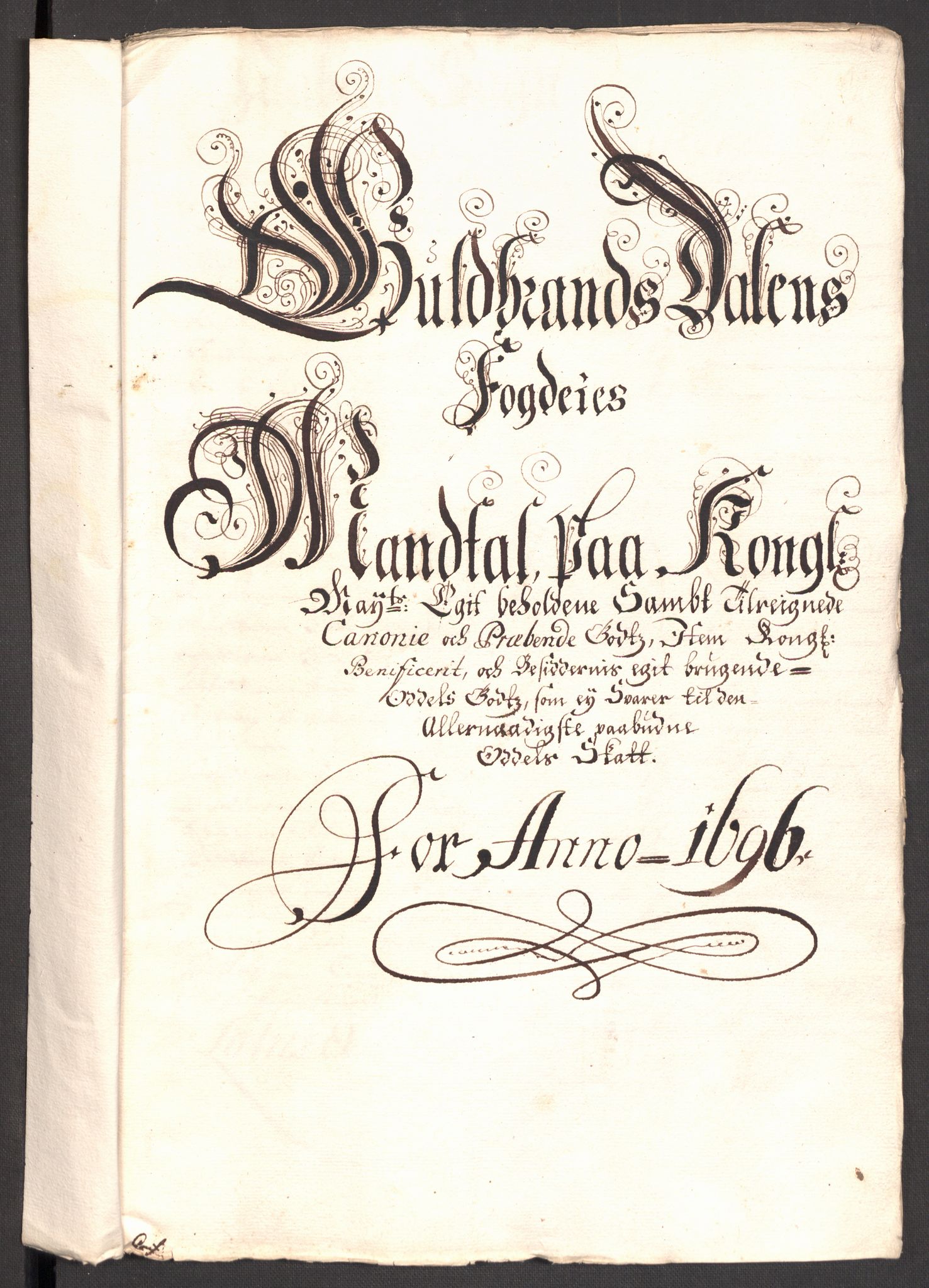 Rentekammeret inntil 1814, Reviderte regnskaper, Fogderegnskap, RA/EA-4092/R17/L1170: Fogderegnskap Gudbrandsdal, 1696-1697, p. 96