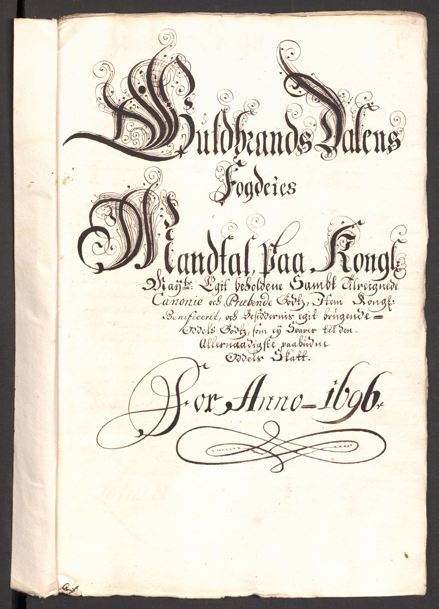 Rentekammeret inntil 1814, Reviderte regnskaper, Fogderegnskap, AV/RA-EA-4092/R17/L1170: Fogderegnskap Gudbrandsdal, 1696-1697, p. 96