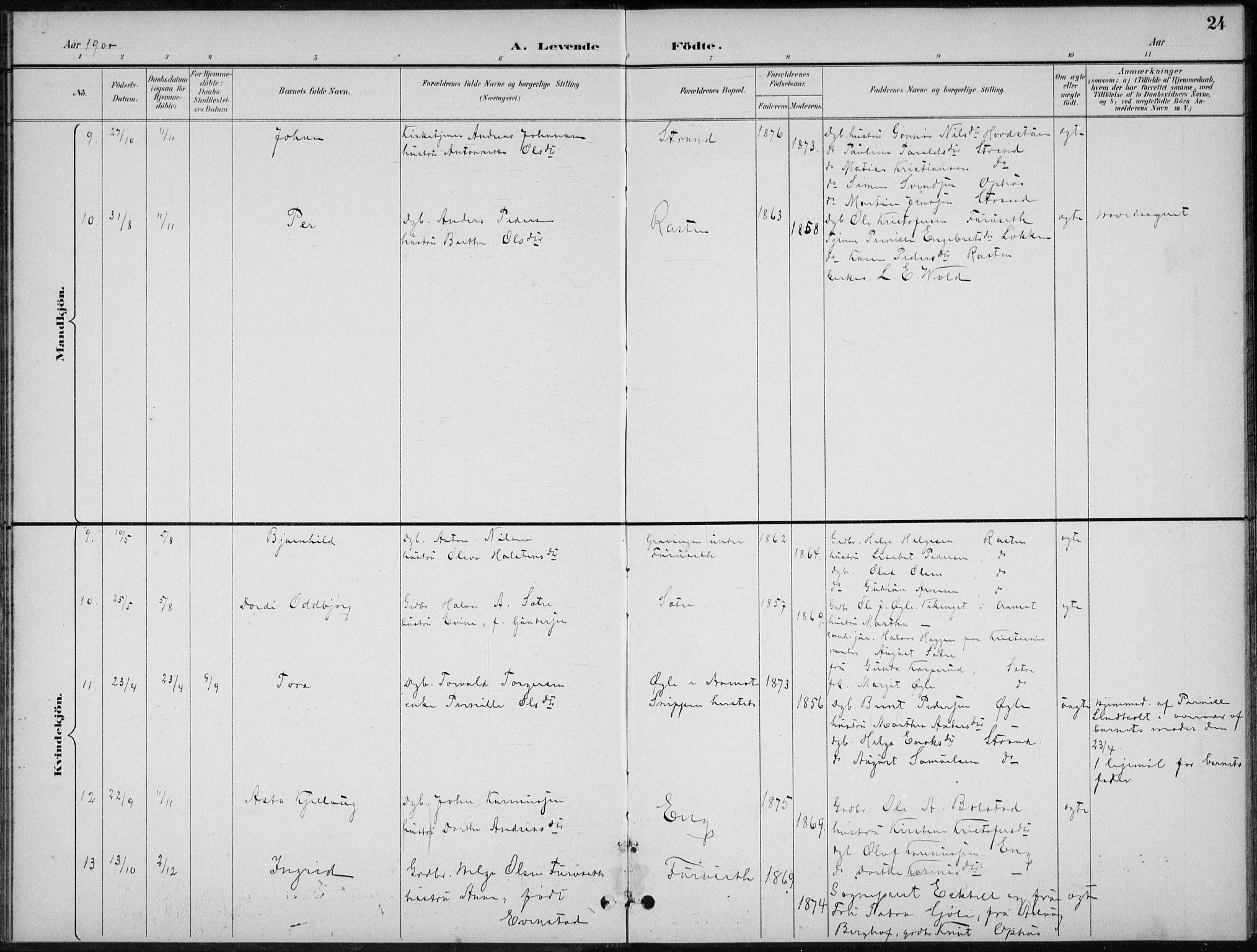 Stor-Elvdal prestekontor, SAH/PREST-052/H/Ha/Hab/L0004: Parish register (copy) no. 4, 1895-1938, p. 24