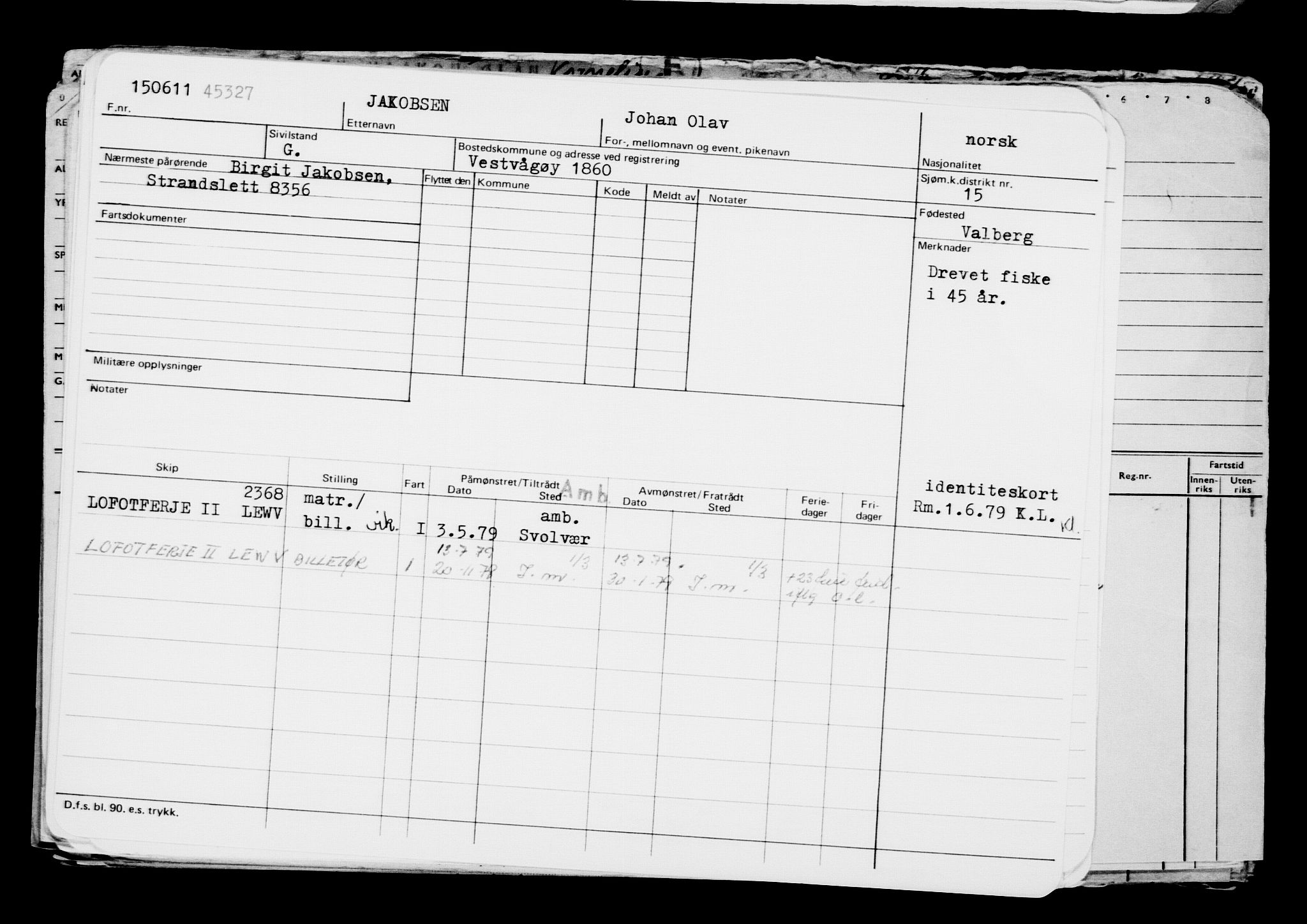 Direktoratet for sjømenn, AV/RA-S-3545/G/Gb/L0097: Hovedkort, 1911, p. 223