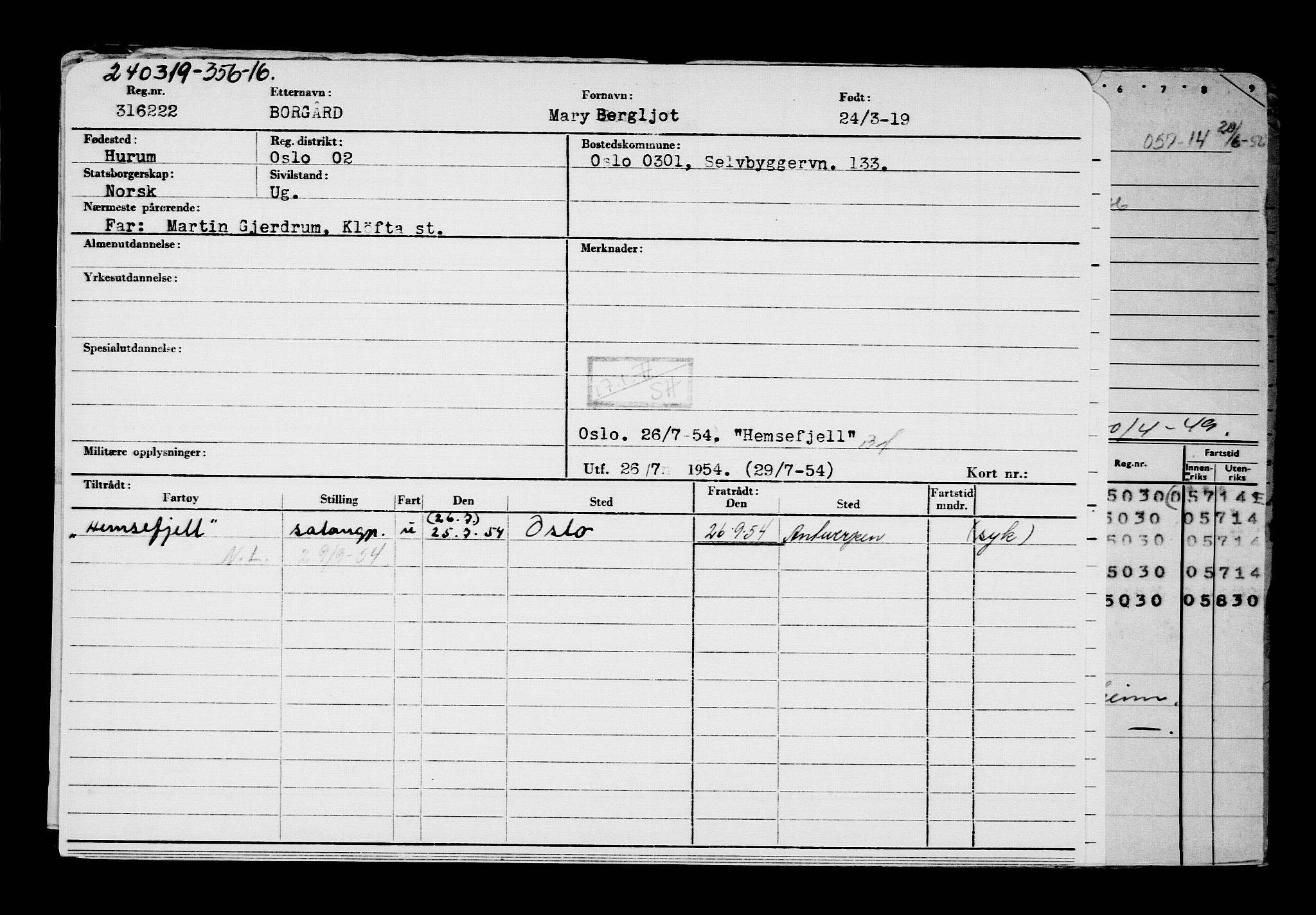 Direktoratet for sjømenn, AV/RA-S-3545/G/Gb/L0167: Hovedkort, 1919, p. 296