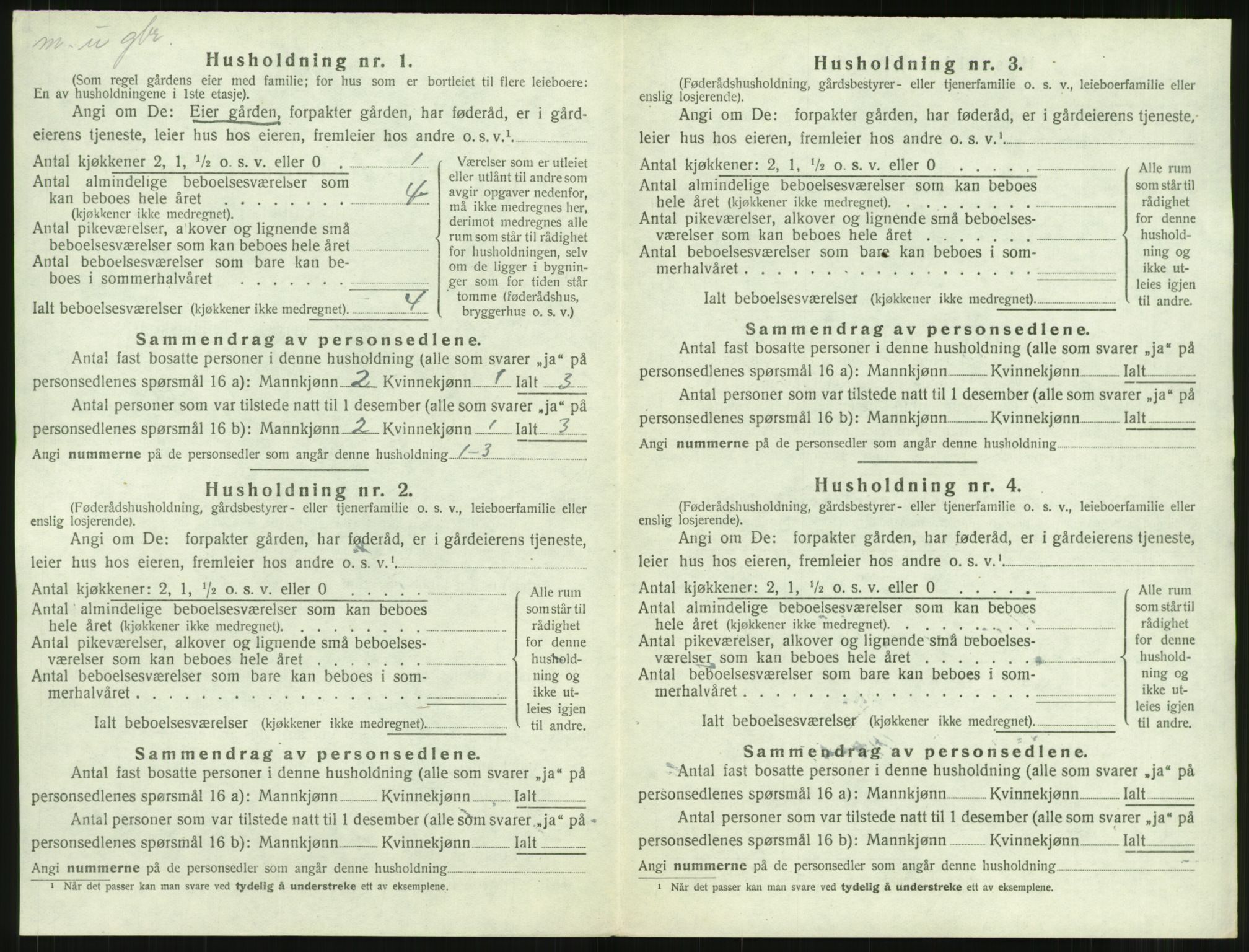 SAT, 1920 census for Surnadal, 1920, p. 1000