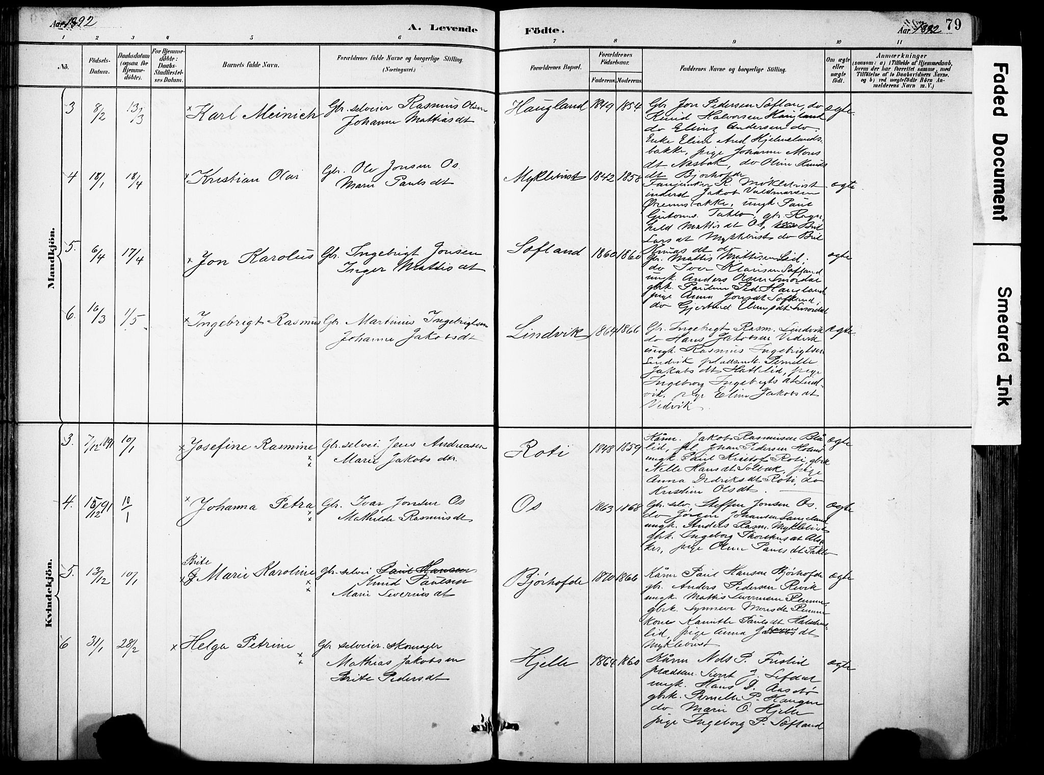 Eid sokneprestembete, AV/SAB-A-82301/H/Hab/Habb/L0002: Parish register (copy) no. B 2, 1882-1907, p. 79