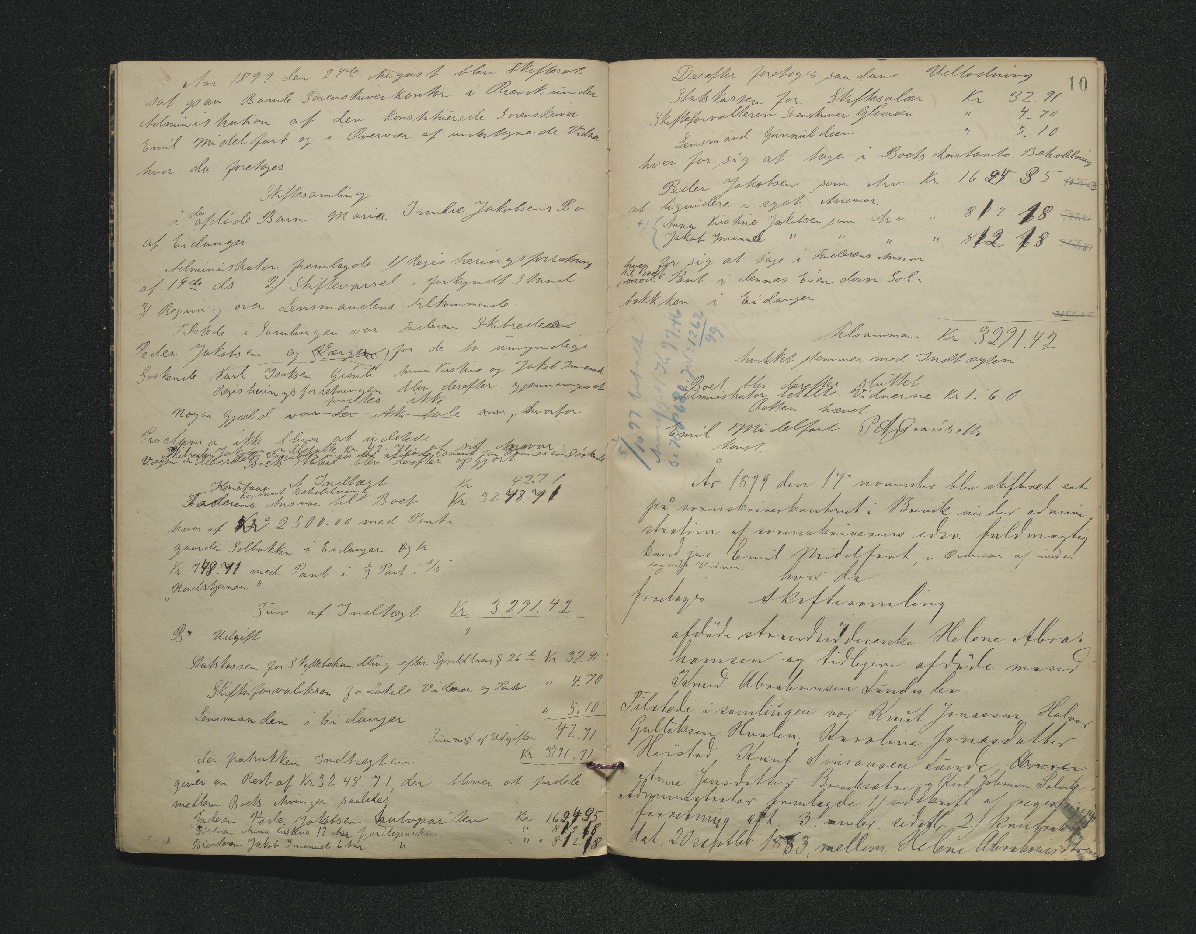 Bamble sorenskriveri, AV/SAKO-A-214/H/Hb/Hbc/L0012: Skifteforhandlingsprotokoll, 1898-1900, p. 10